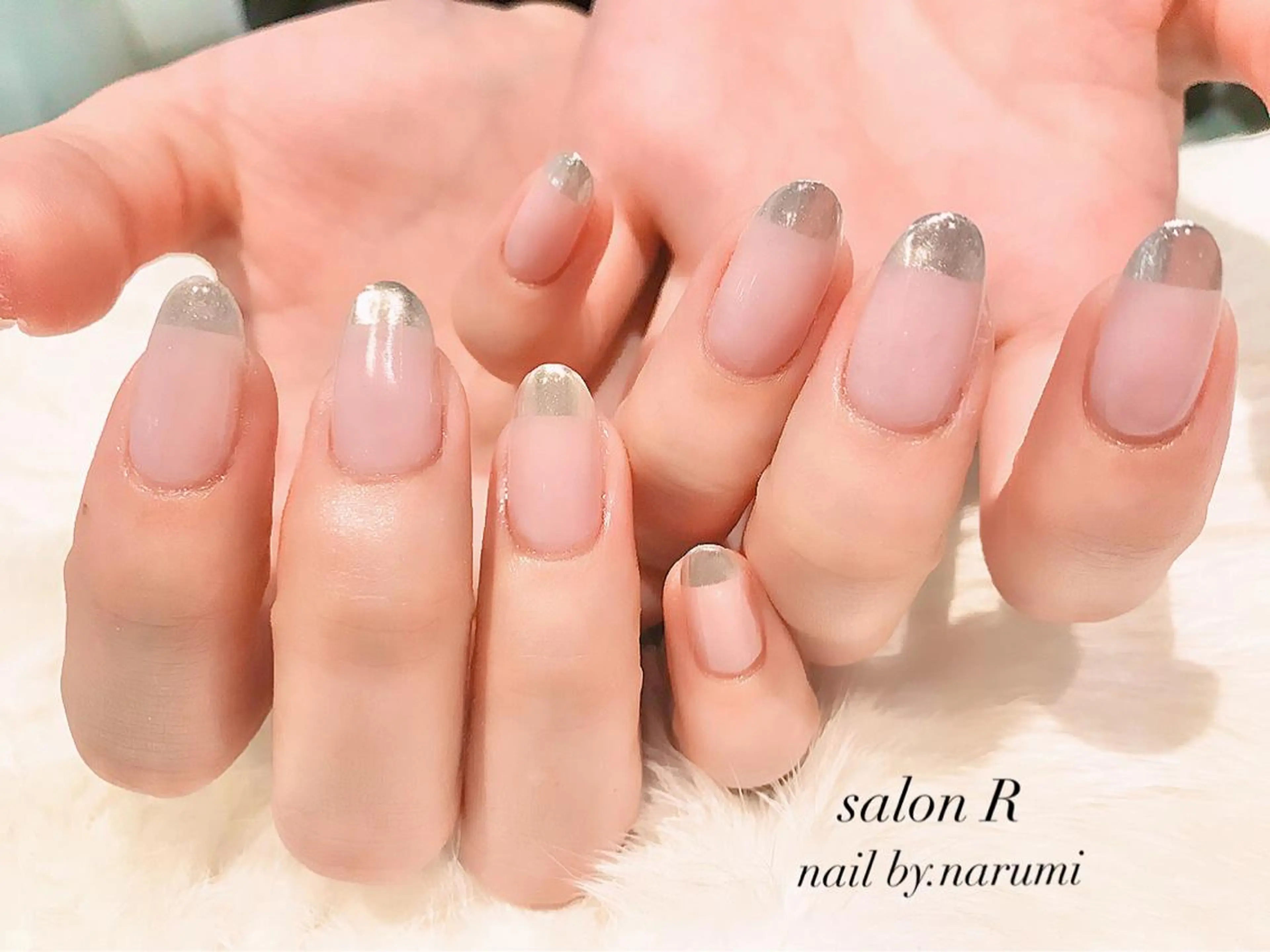 ネイル フレンチネイル ミラーネイル ハンドネイル Re Pearl～コーディネートサロン～ 市駅前店所属・NARUMI HYODOのネイルデザイン