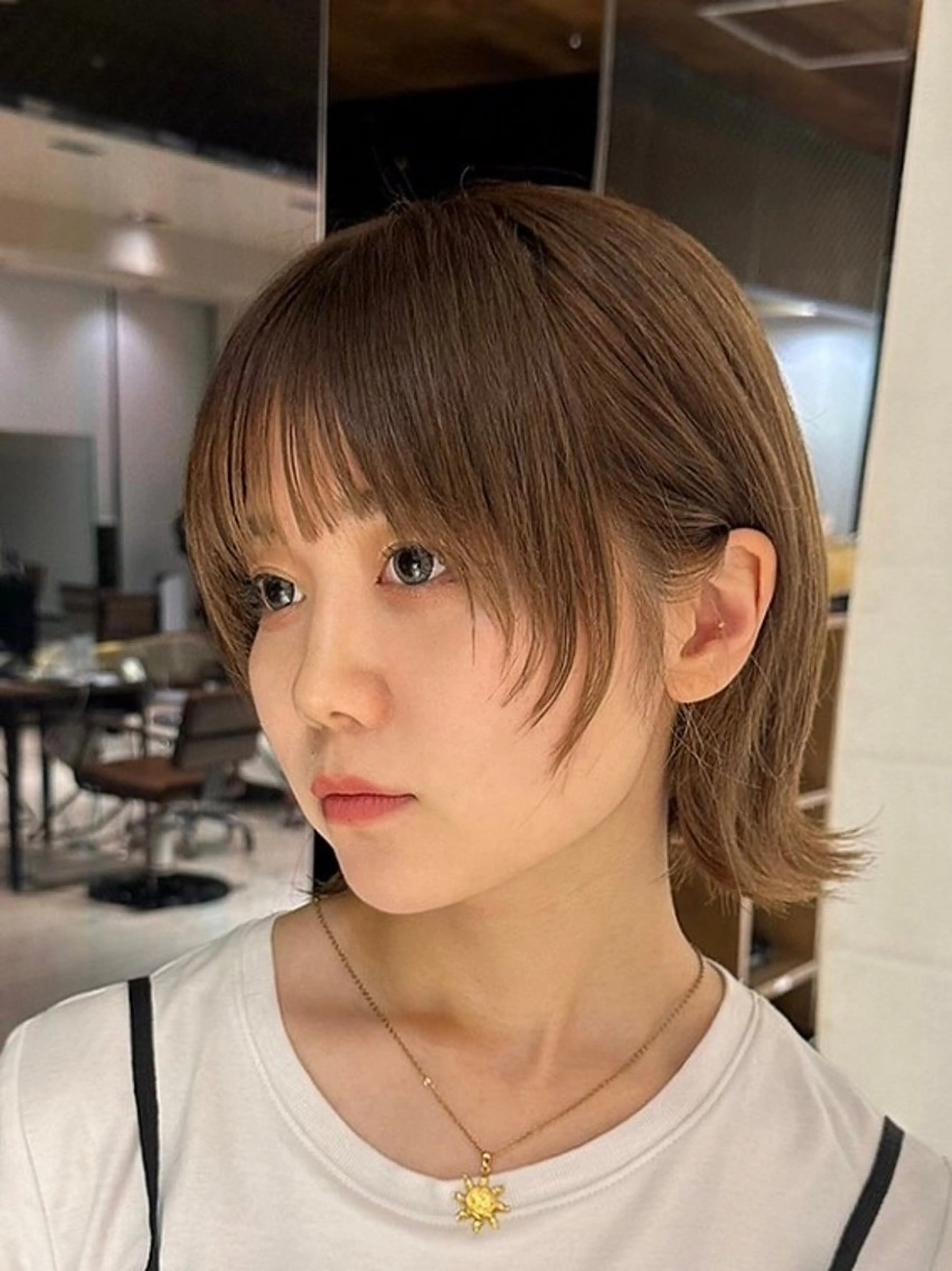 ミディアム カラー ブリーチ 縮毛矯正 吉祥寺エクステ 🌟hiraiのヘアスタイル