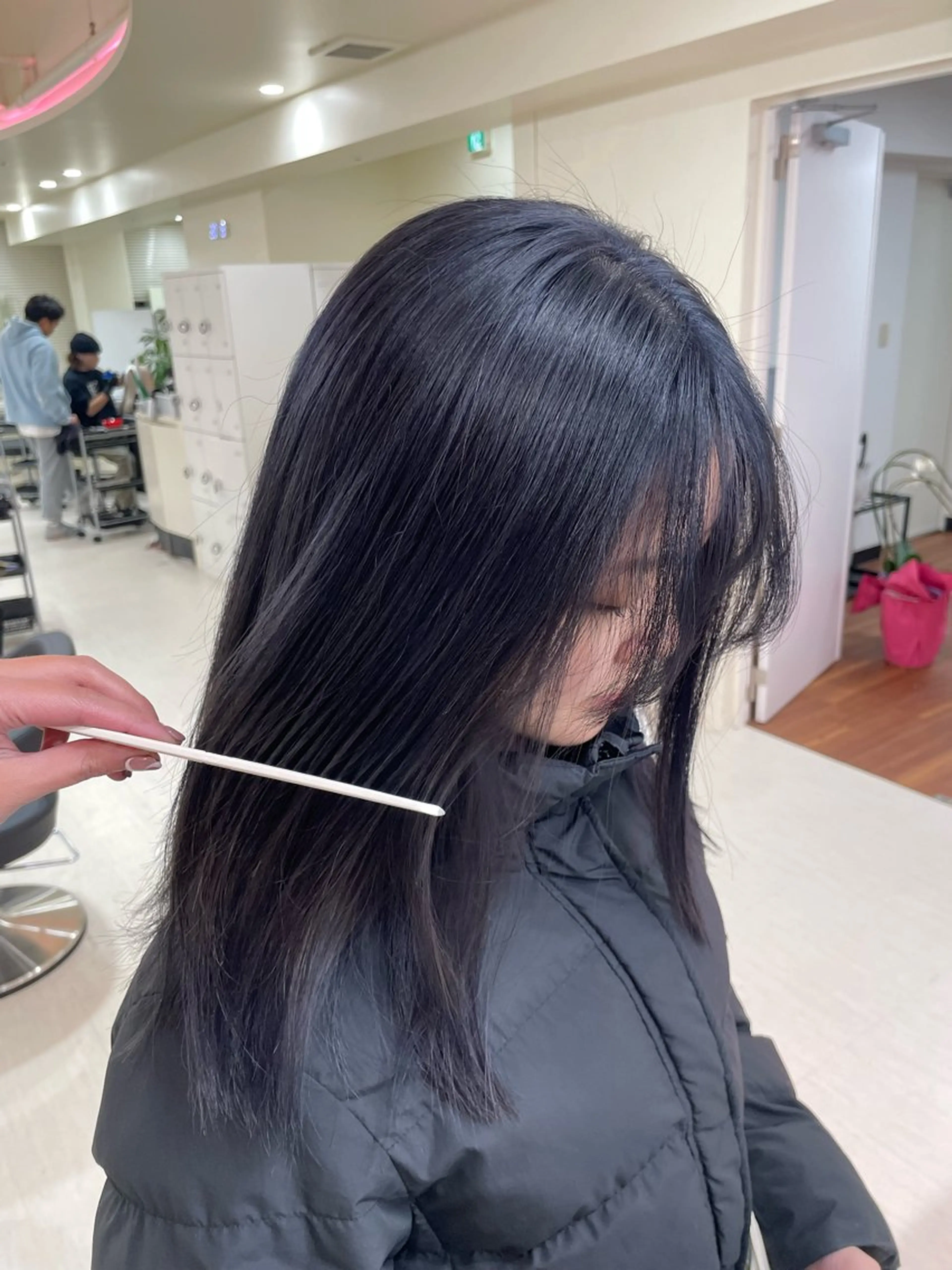 カラー 🤎🎀ブリーチなし ピンクラベンダー🧸のヘアスタイル