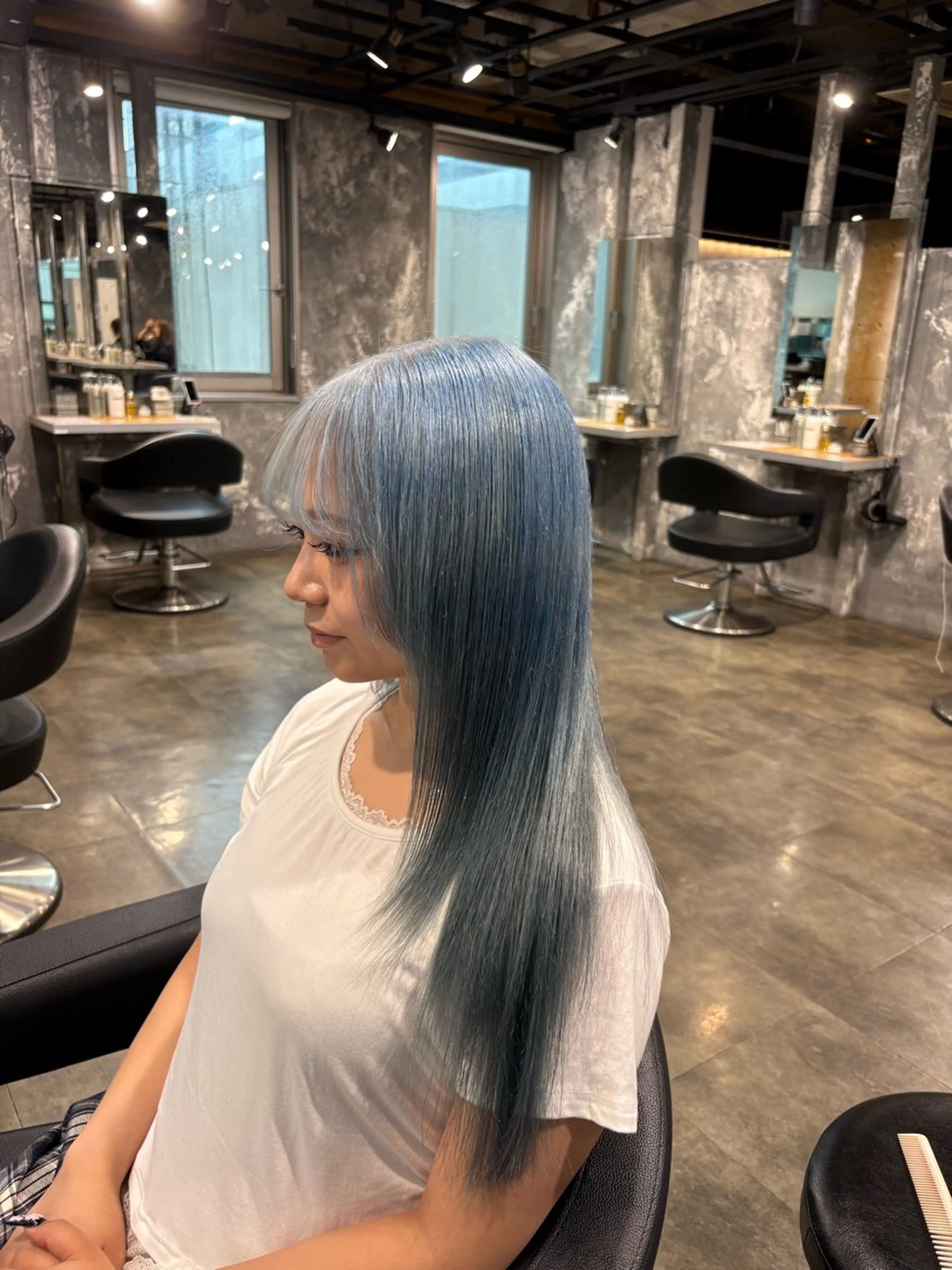 ロング カラー ヘアカラー ハイトーンブロンド 横浜💞ミオのヘアスタイル