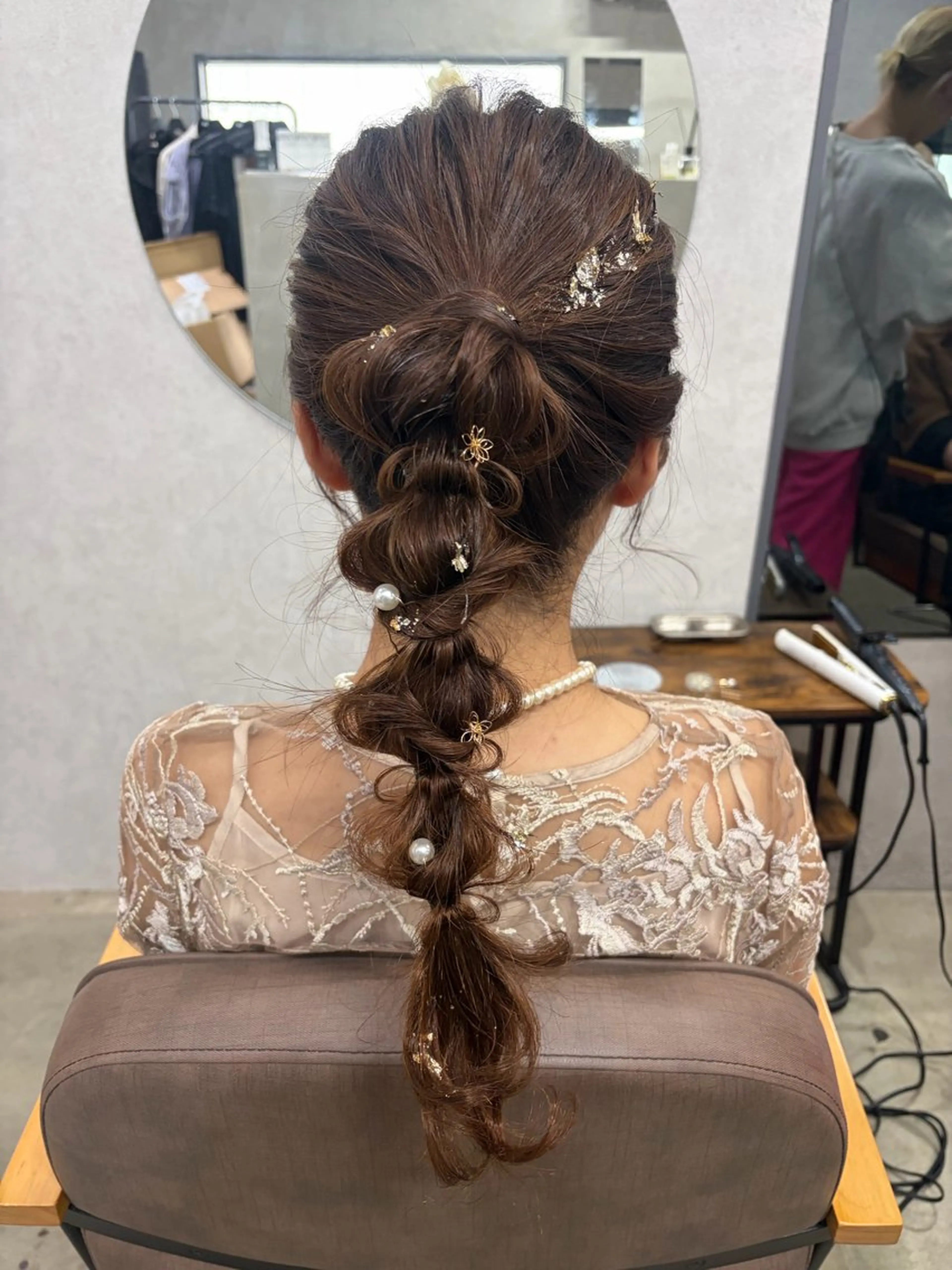 ロング ヘアセット maya レイヤーカットのヘアスタイル