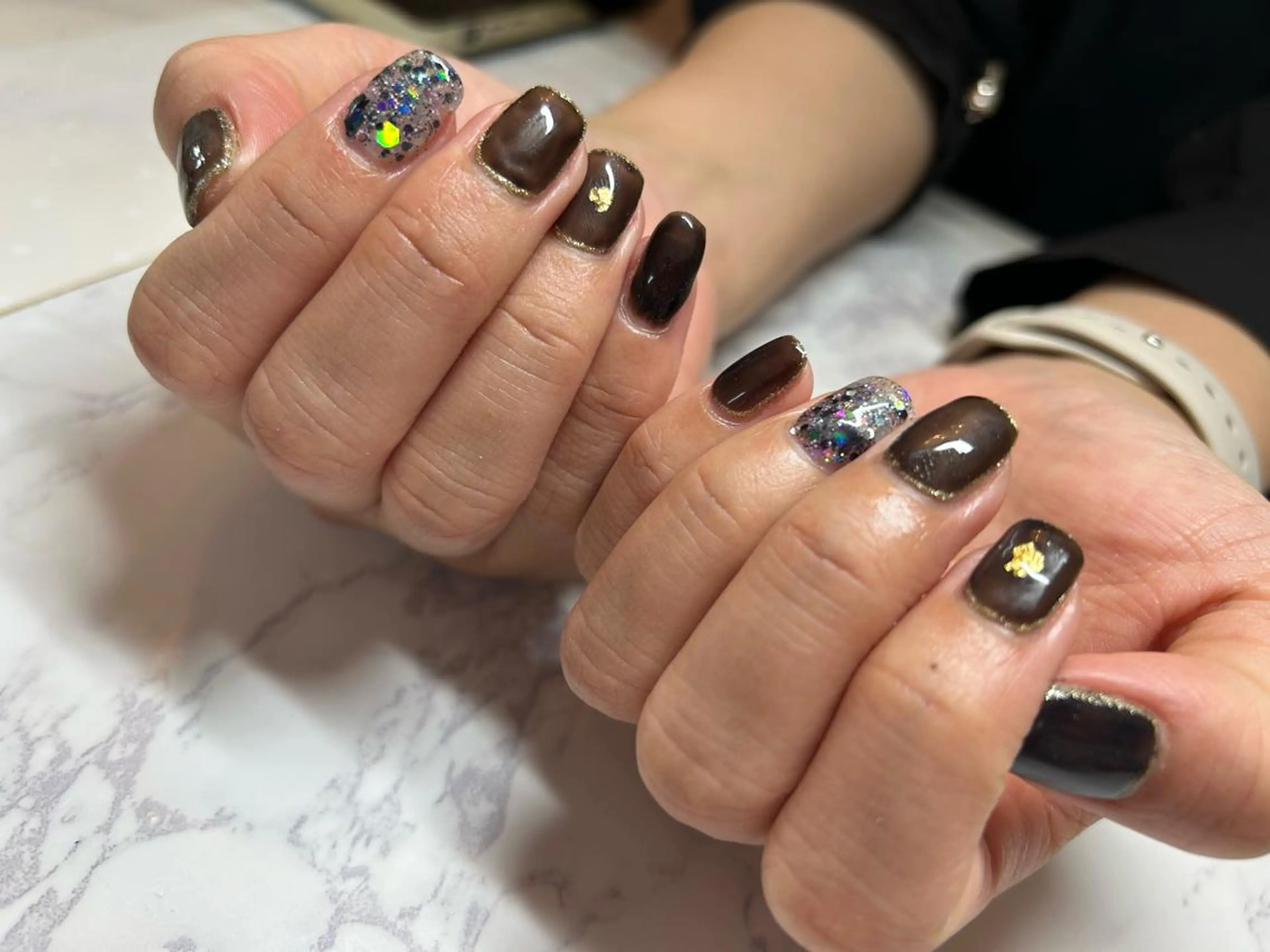 ネイル ラメ(グリッター) ワンカラーネイル ショートネイル ネイルサロングレイス所属・nailsalong graceのネイルデザイン