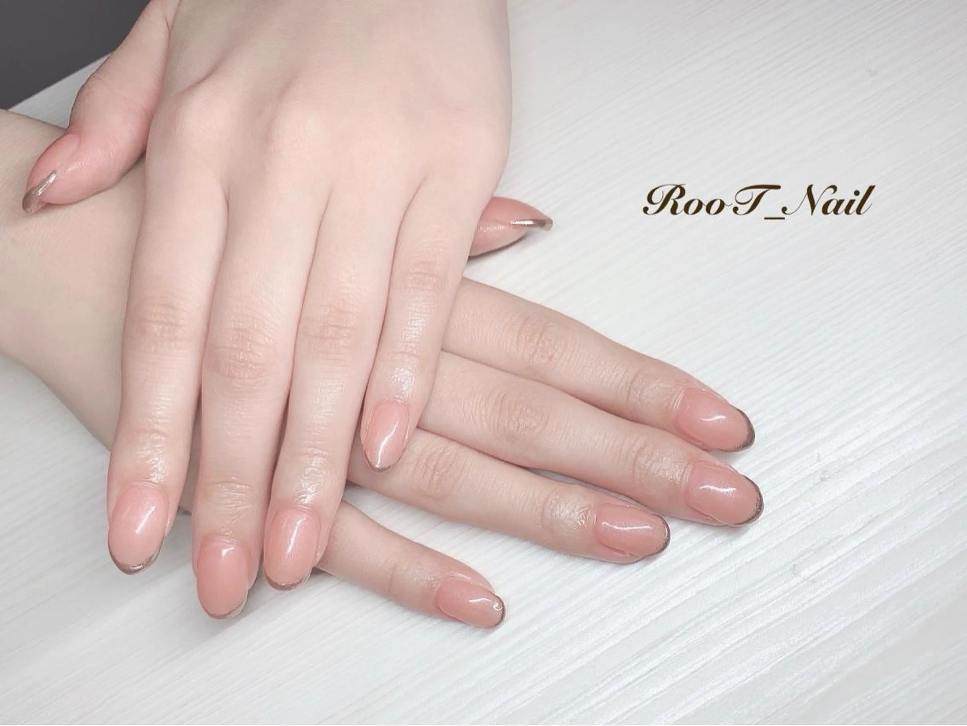 メンズ ネイル フレンチネイル ミラーネイル RooT Nailのネイルデザイン
