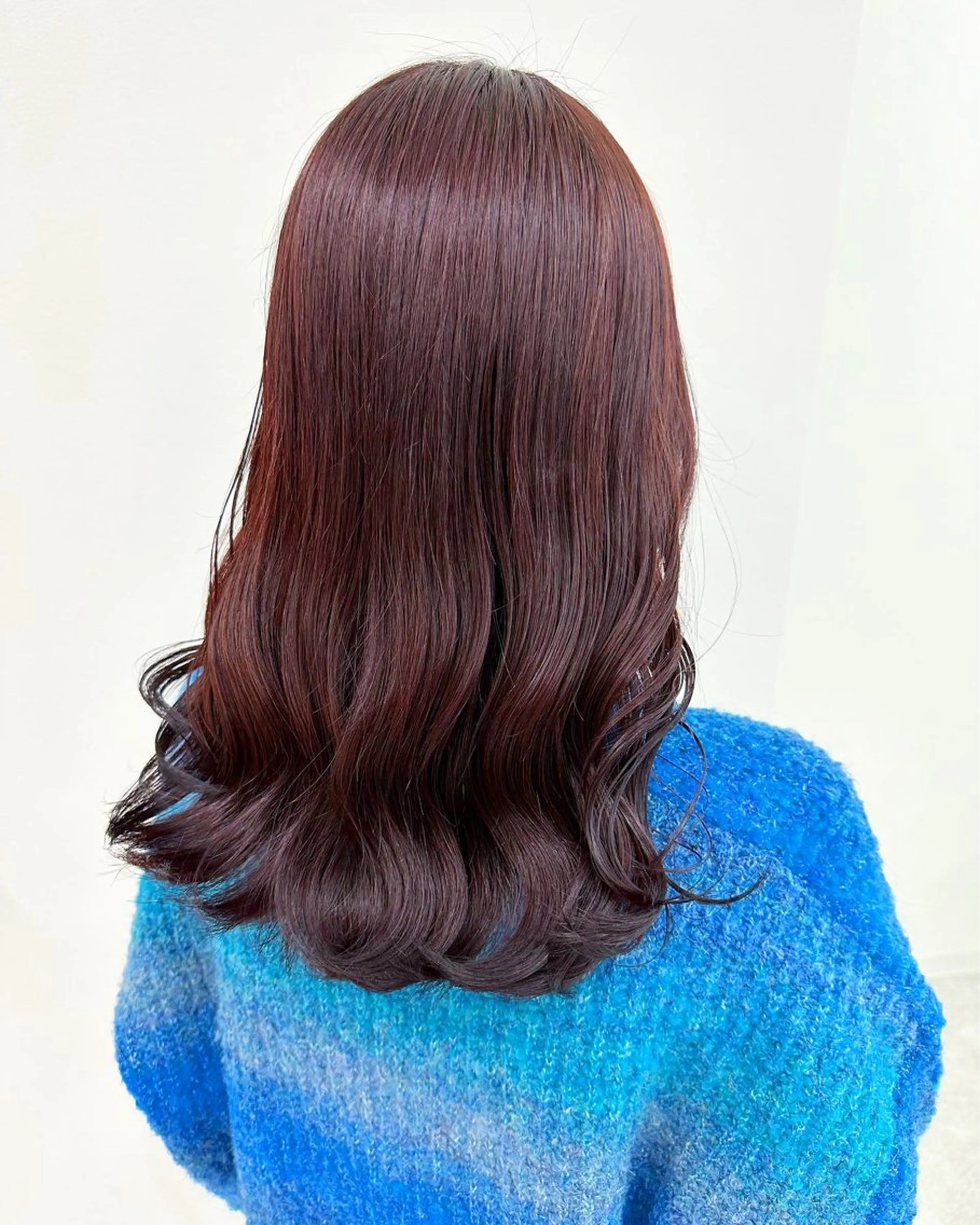 セミロング ヘアカラー トリートメント 🍒ワイン系 ウルフカット🍒拓未のヘアスタイル