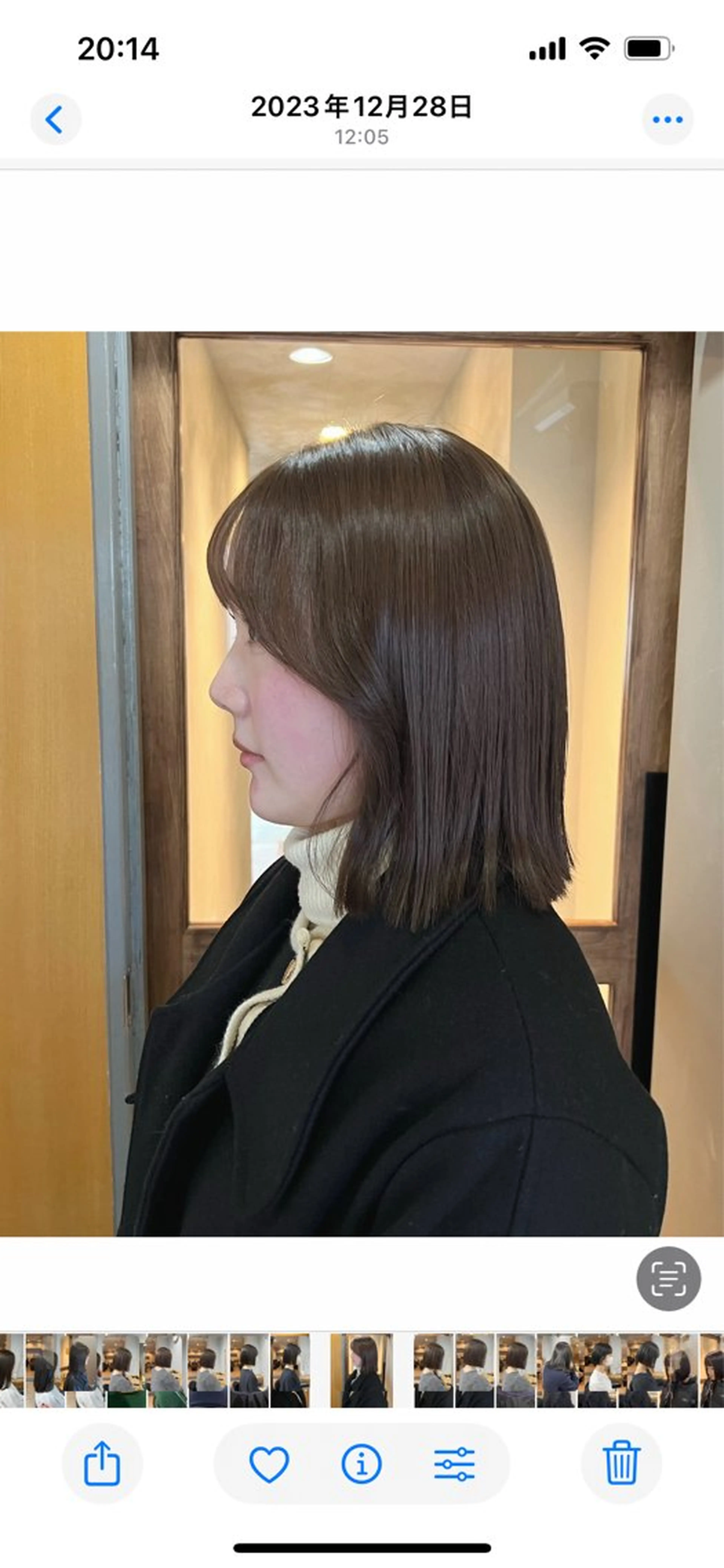 セミロング カラー カット ヘアカラー akane/ボブ /オリーブ/ブラウンのヘアスタイル