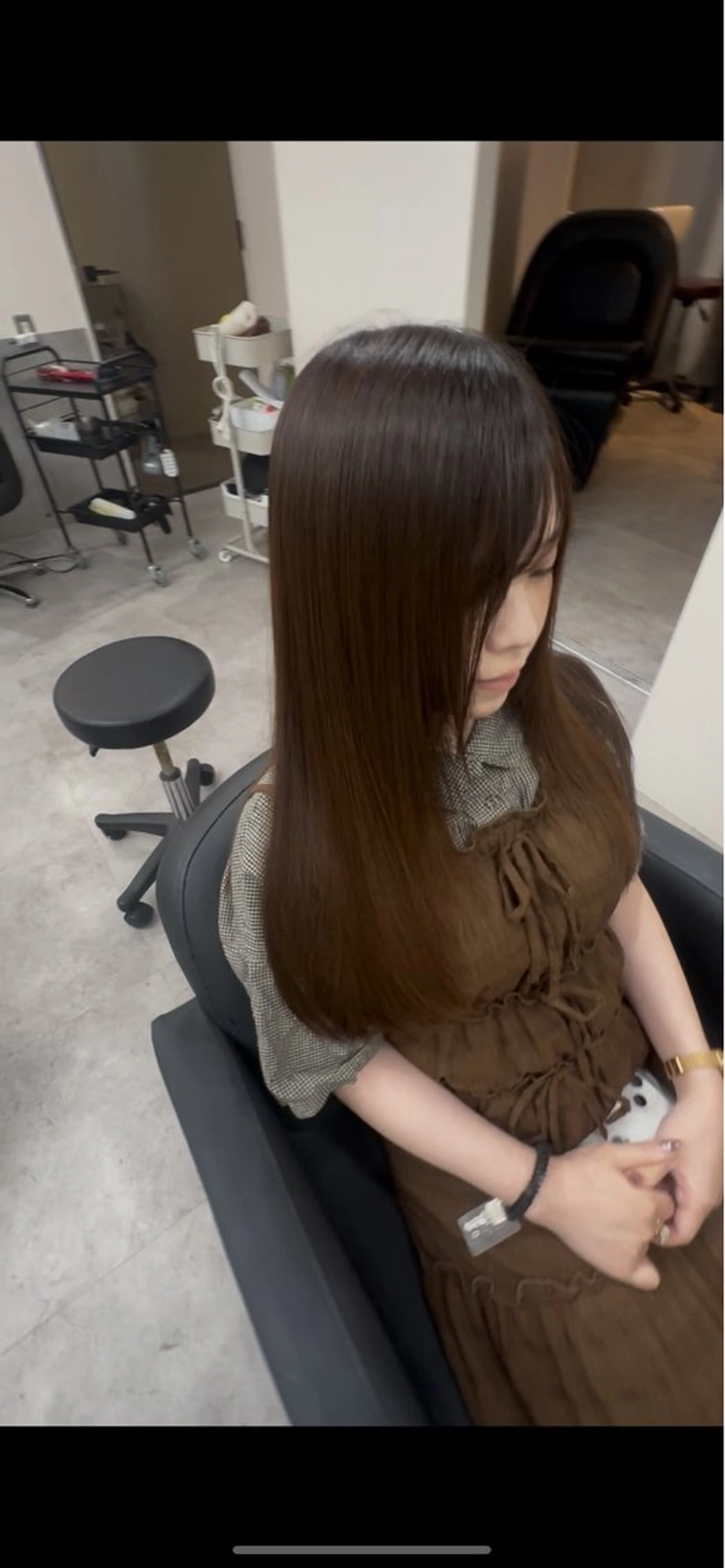 ロング カット 縮毛矯正 トリートメント 🫧髪質改善🍎艶髪 🫧　猿渡のヘアスタイル