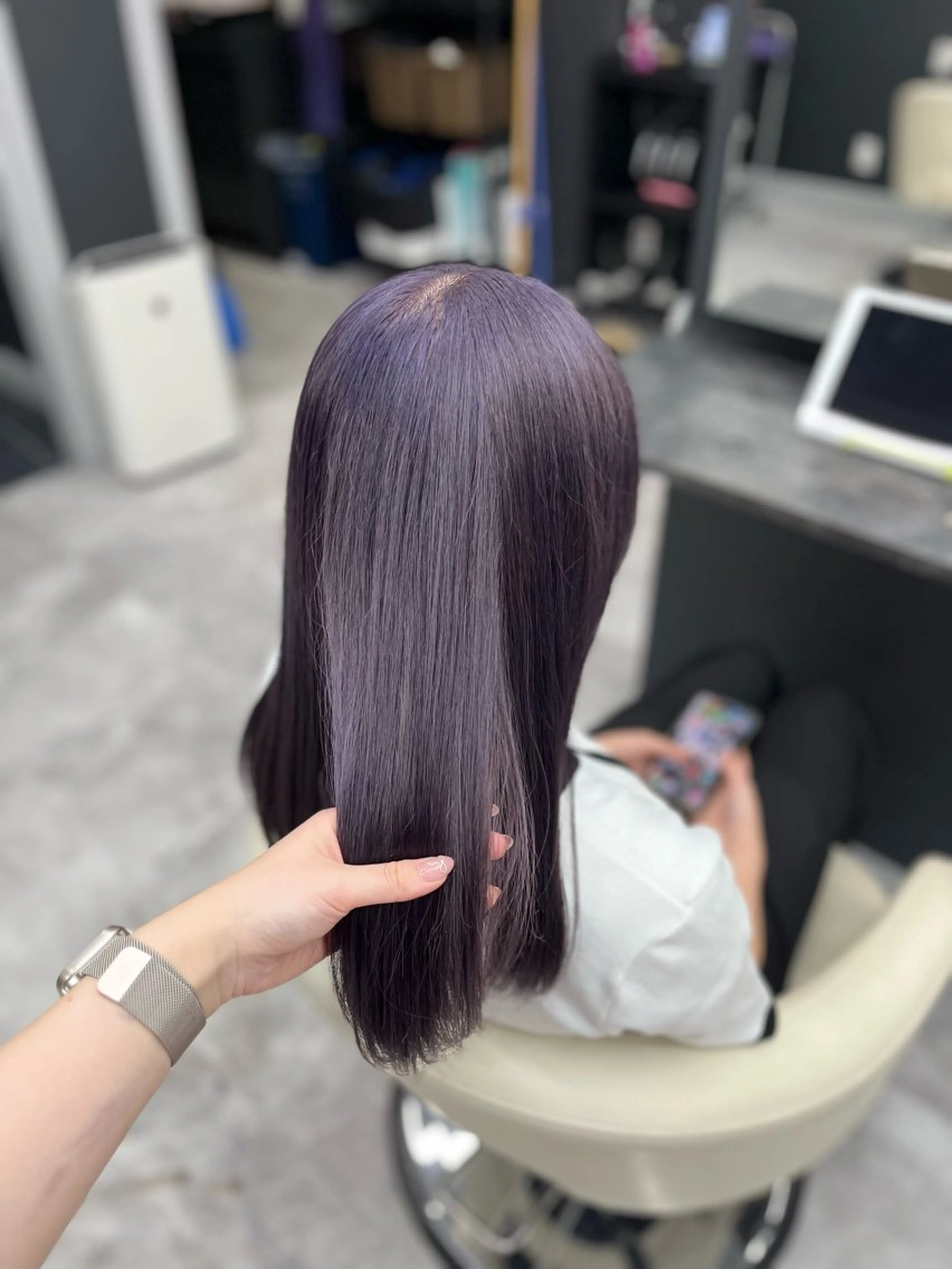 セミロング ヘアカラー トリートメント White梅田  ／ COCOのヘアスタイル