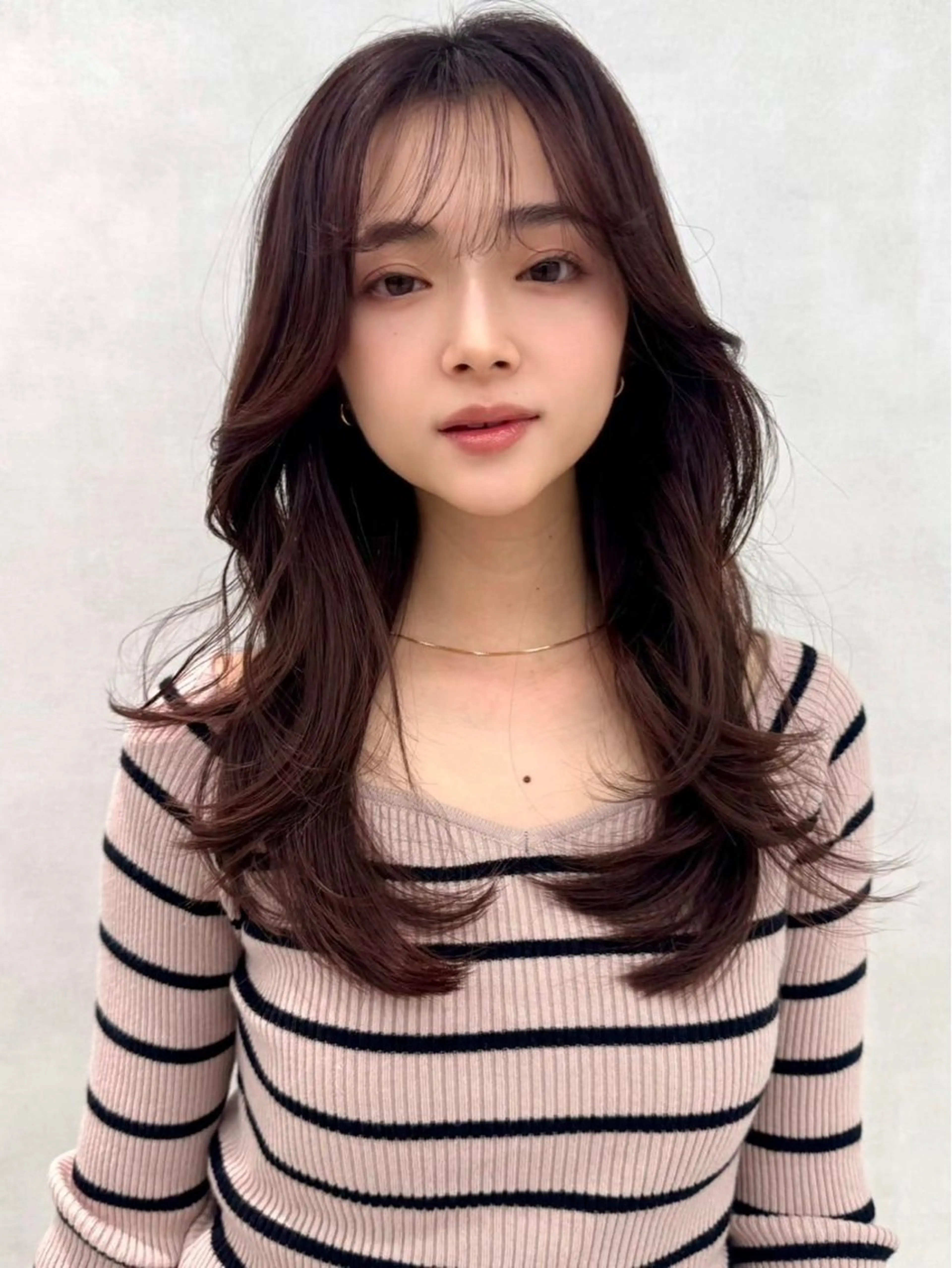 ロング カラー カット ヘアカラー 🇰🇷韓国レイヤー 艶カラー／田川佑紀のヘアスタイル