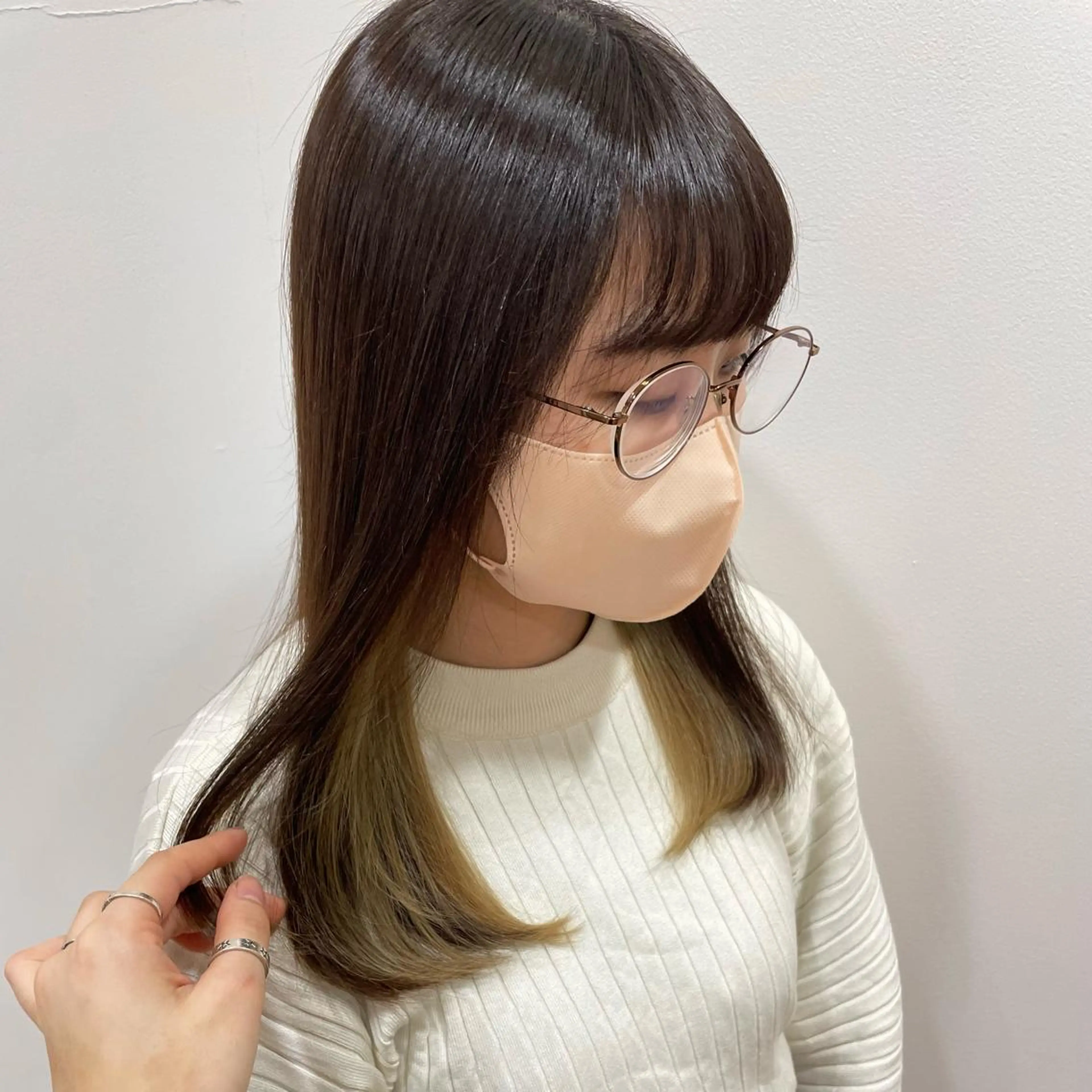 ロング カット トリートメント 水色/ペールカラー/ レイヤー💫mayuのヘアスタイル