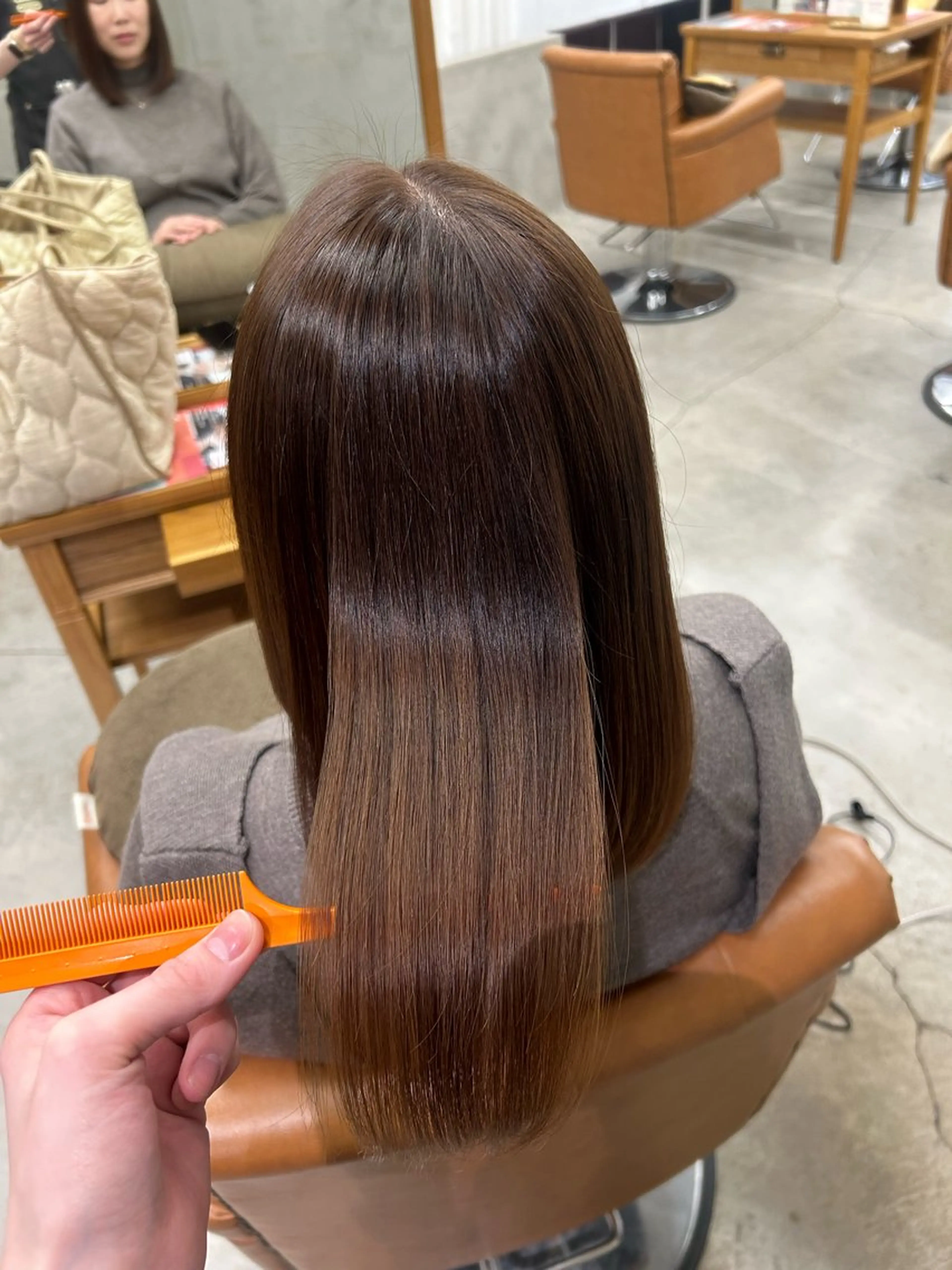 ロング カラー ヘアカラー トリートメント 山野愛子美容室銀座店所属・🌼髪質改善/透明感 艶髪タケドミのヘアスタイル