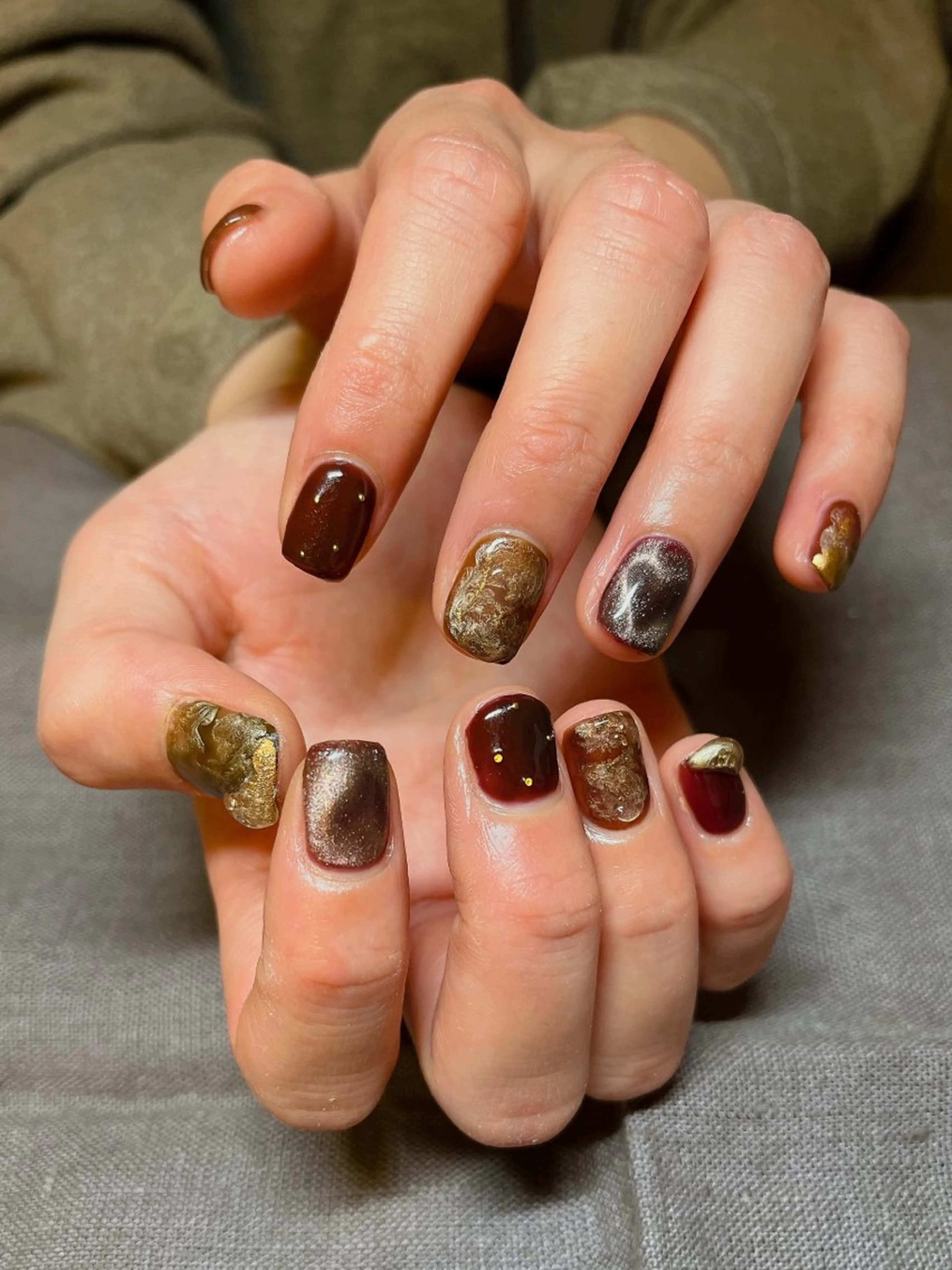 ネイル ハート 持ち込み ショートネイル atelier mofのネイルデザイン
