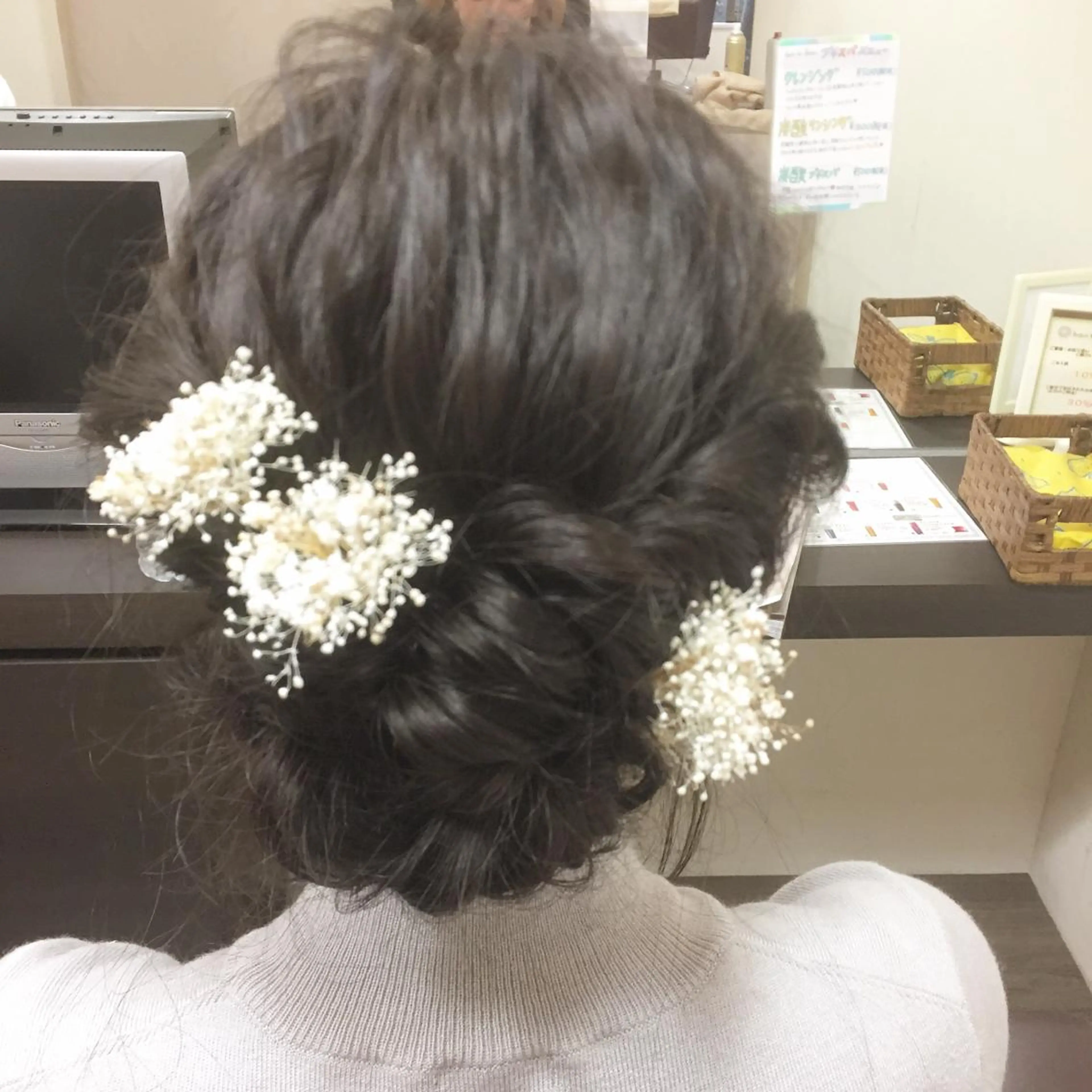 ミディアム セミロング ロング カラー パーマ ヘアアレンジ 結婚式・ブライダル 三橋 和希のヘアスタイル
