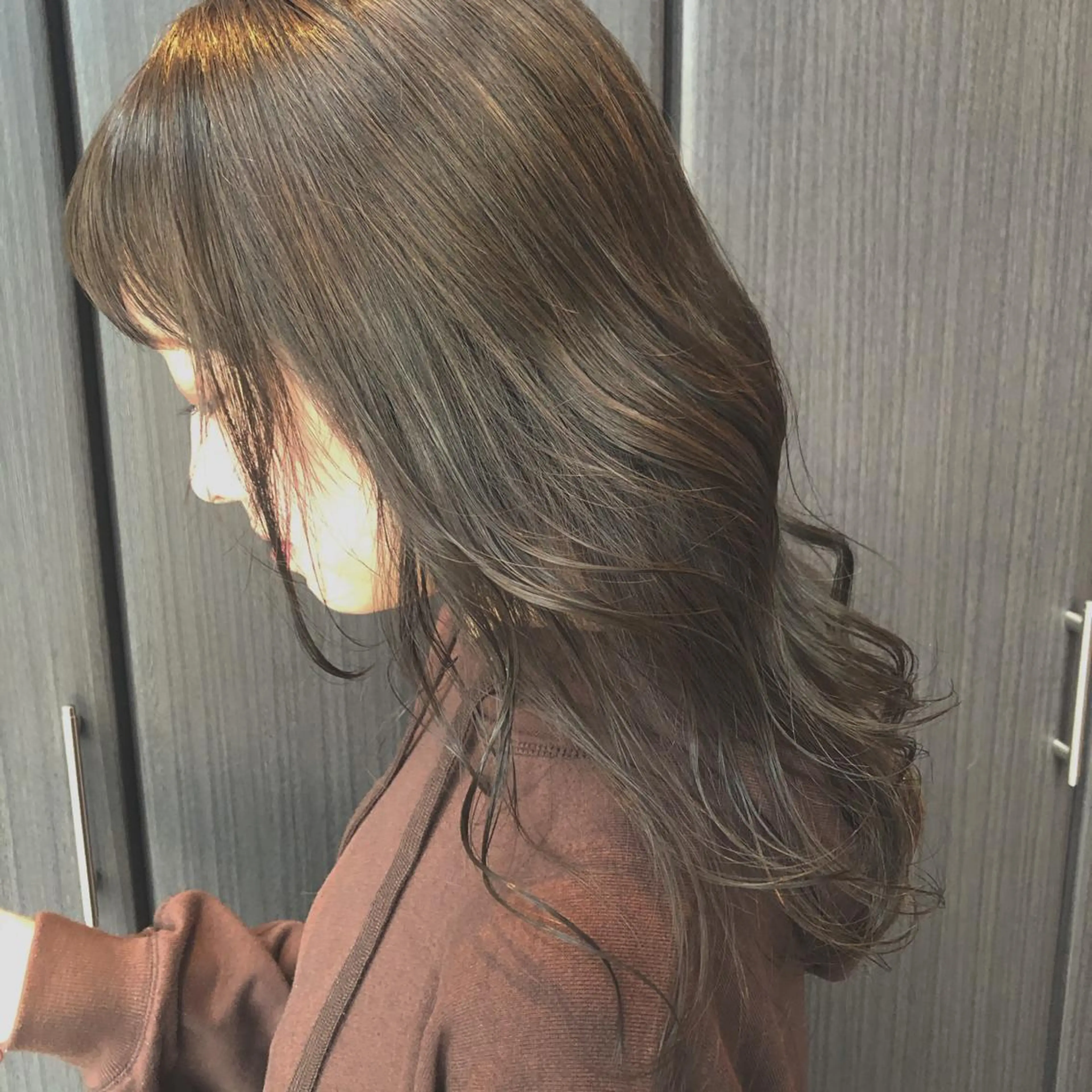 セミロング カラー マツエク・マツパ ベージュカラー オリーブベージュ カット ヘアカラー トリートメント Noah's　Ark所属・透明感カラー🫧ヘア セット🫧松本菜月の眉毛・アイブロウイメージ