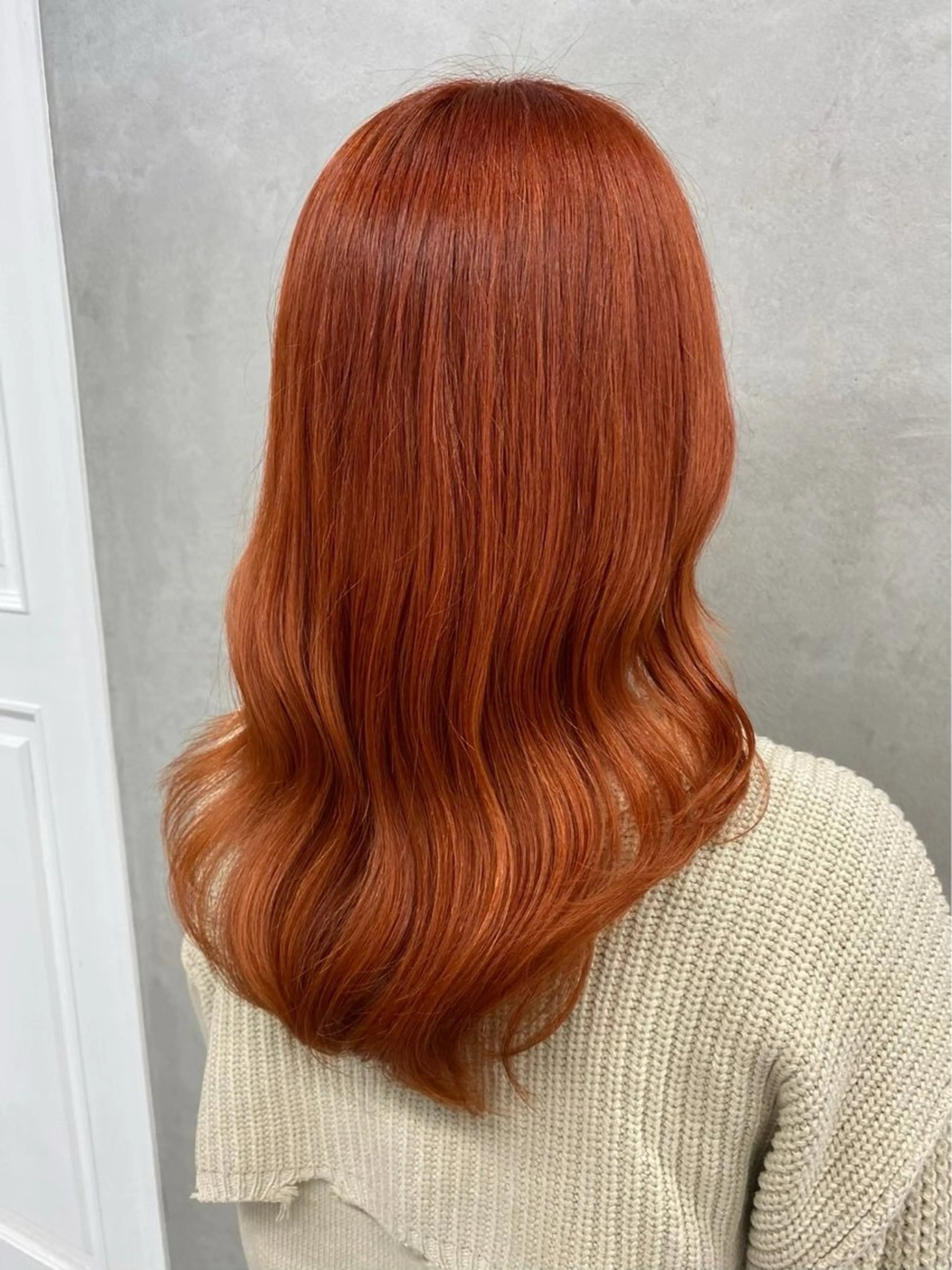 ロング カラー ヘアアレンジ オレンジ ヘアカラー 坂齋大地 /ダブルカラーのヘアスタイル