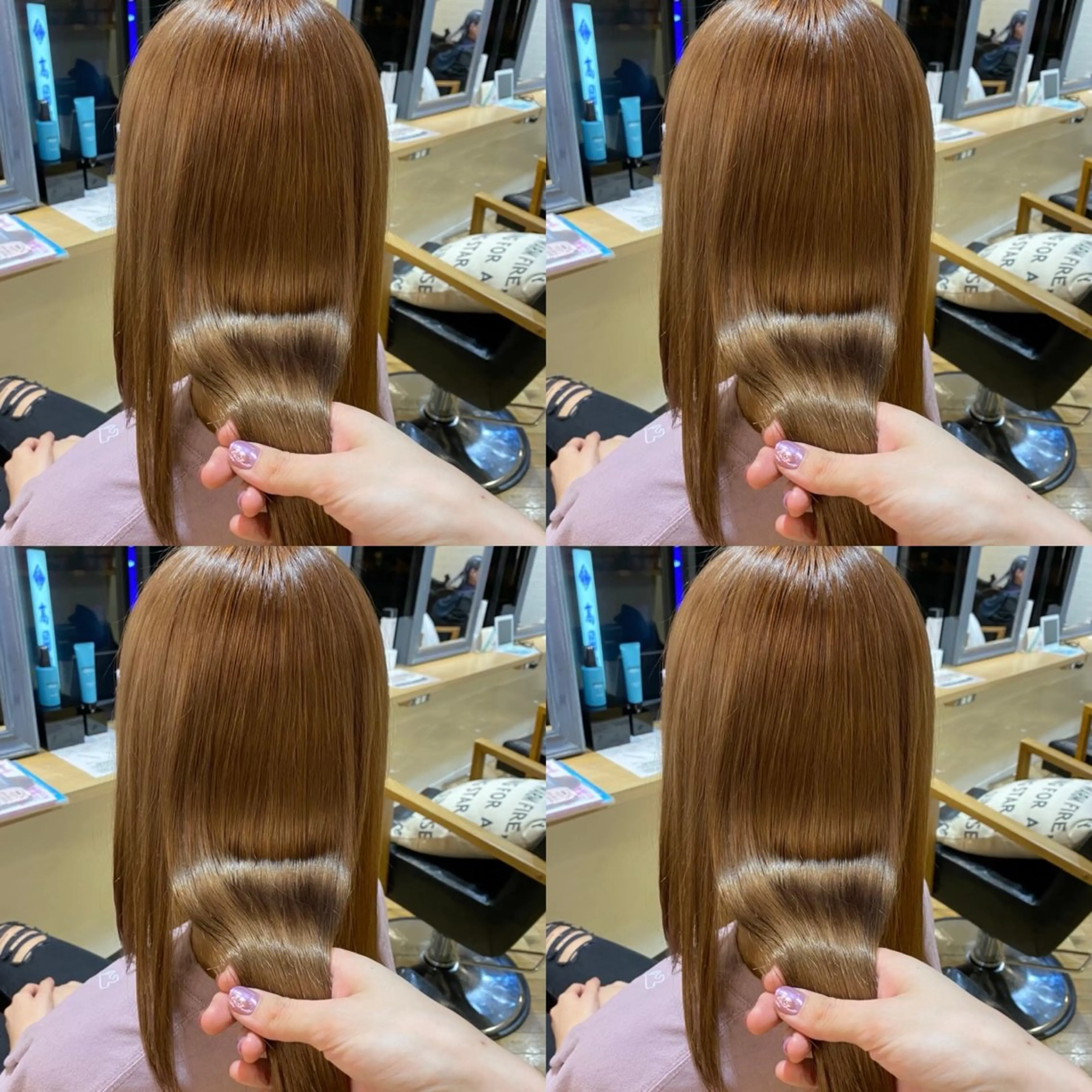 ロング カラー ベージュカラー ミルクティーベージュ 髪質改善 カット ヘアカラー トリートメント 韓国レイヤー ×髪質改善✨純大のヘアスタイル