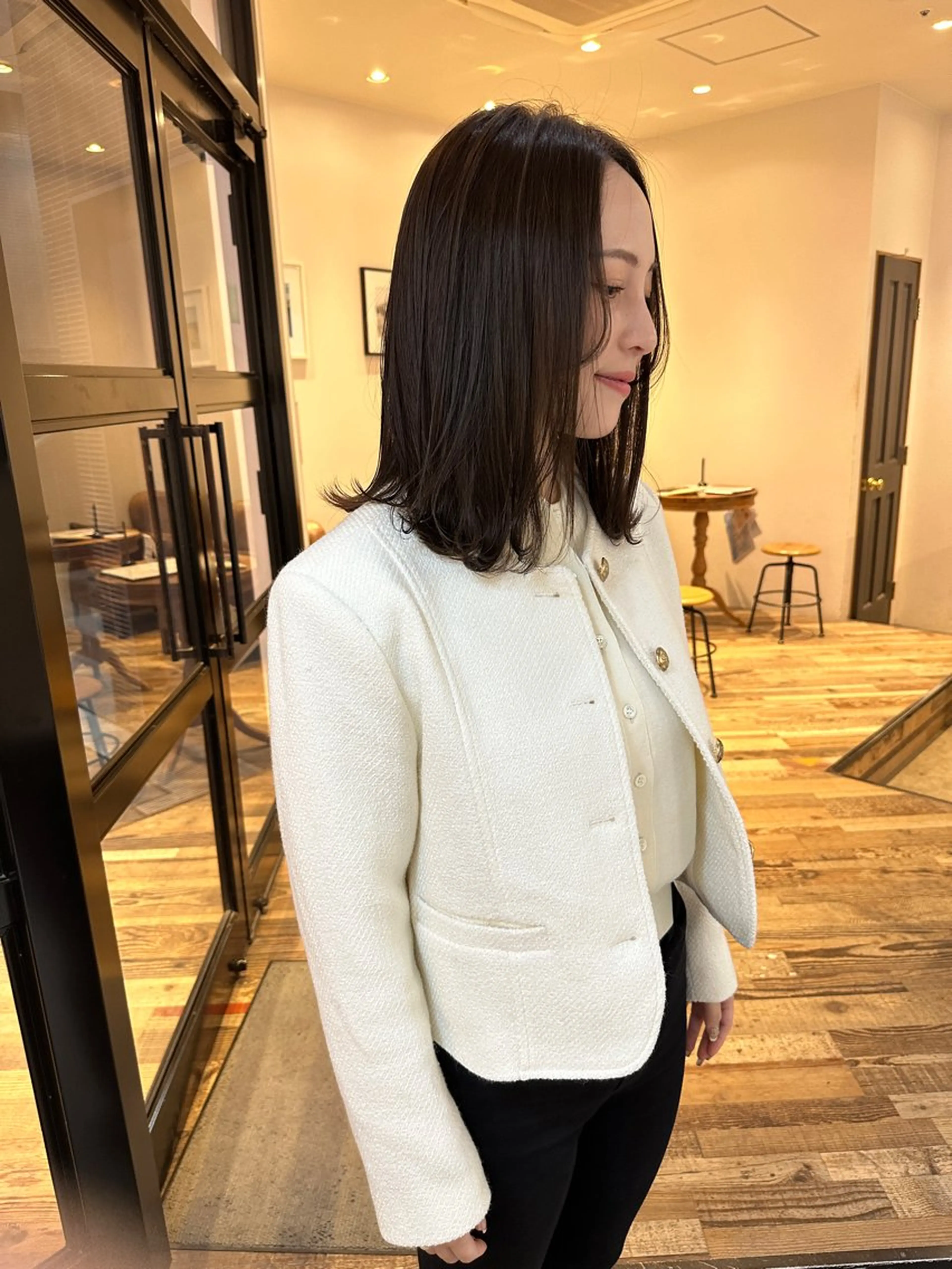 ミディアム カラー カット ヘアカラー トリートメント 艶髪/髪質改善 yukaのヘアスタイル