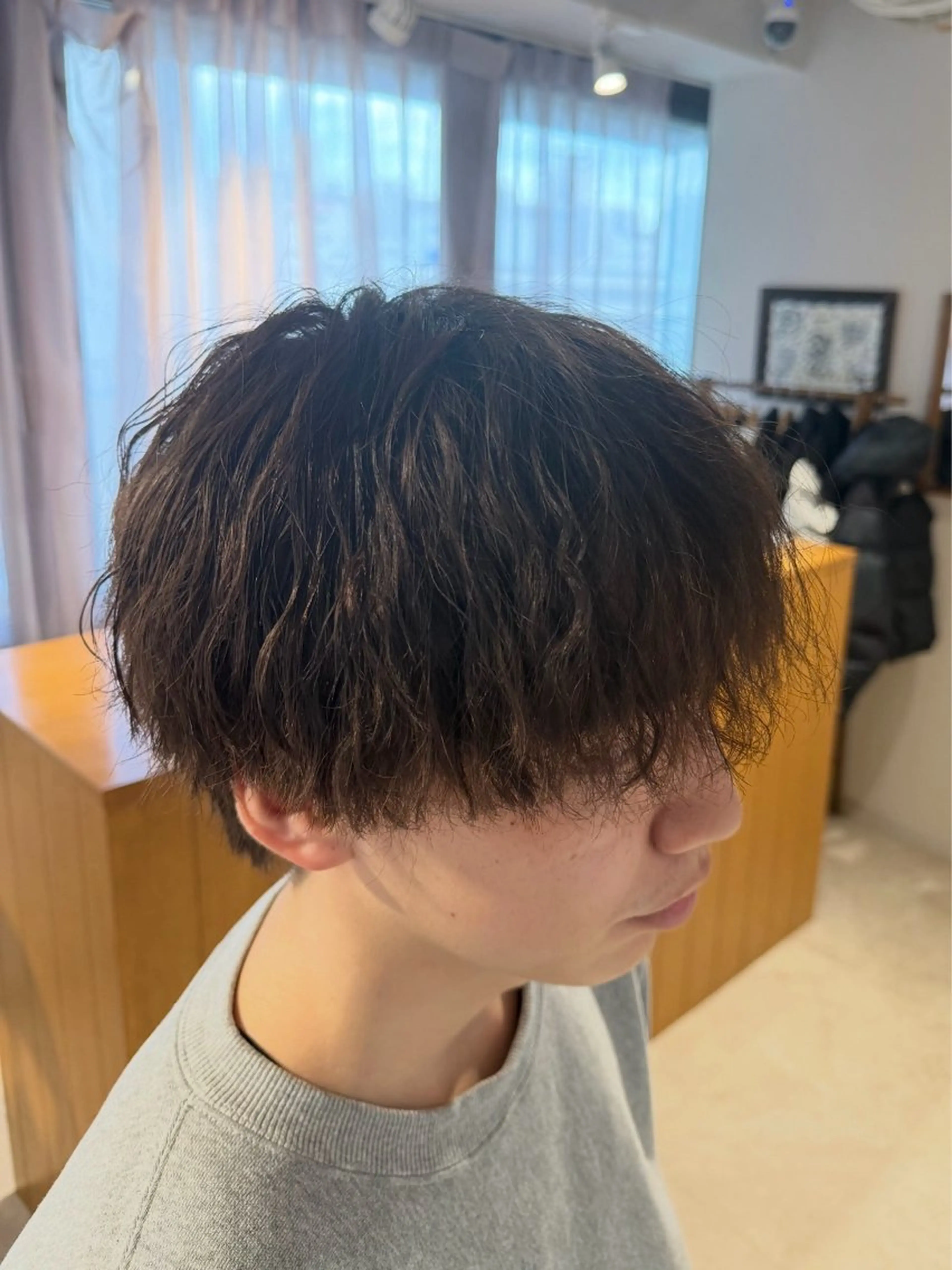 パーマ メンズ 岡本 太陽☀️のヘアスタイル