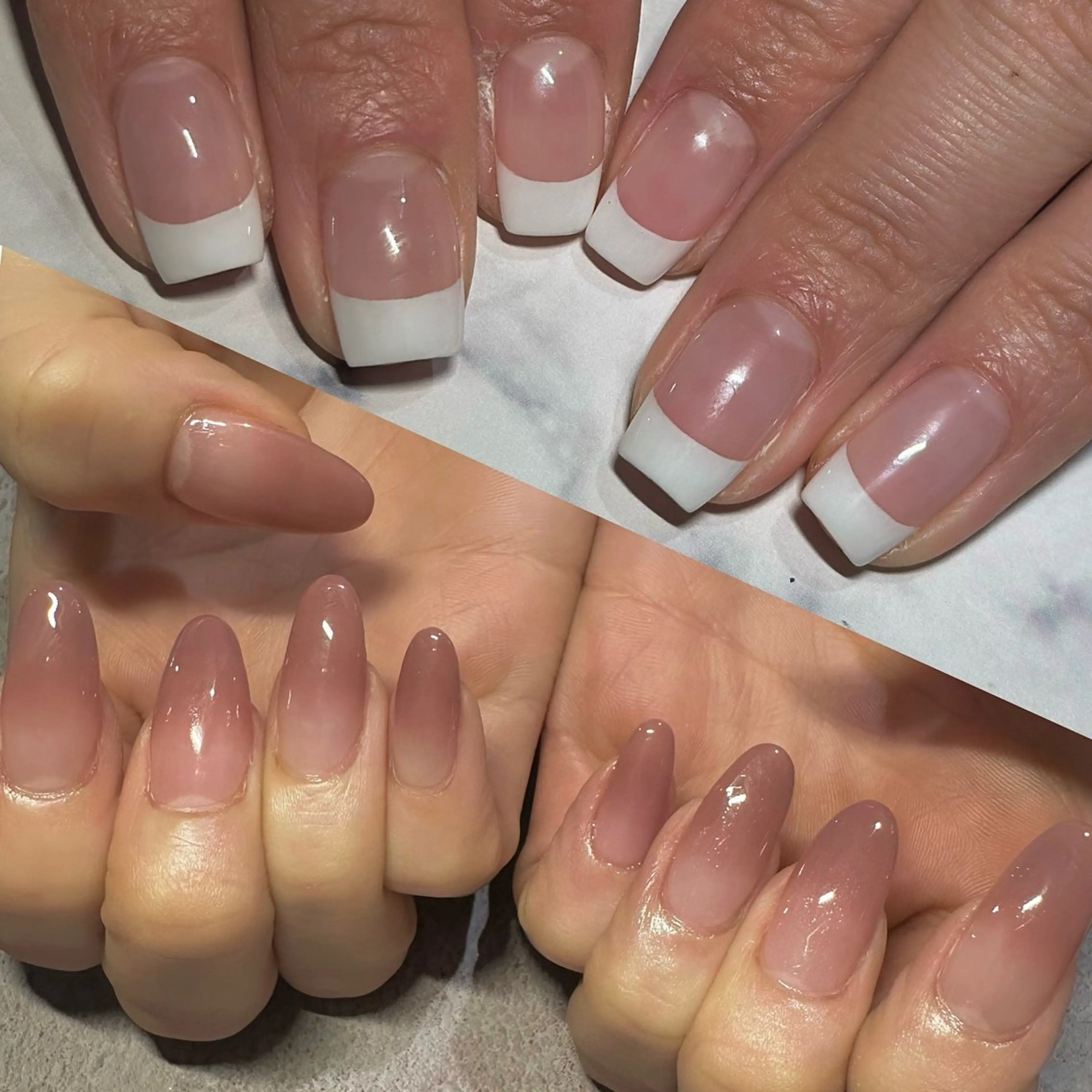 【HAND】付替オフ無料　フレンチ/カラーグラデーション　¥5800の写真