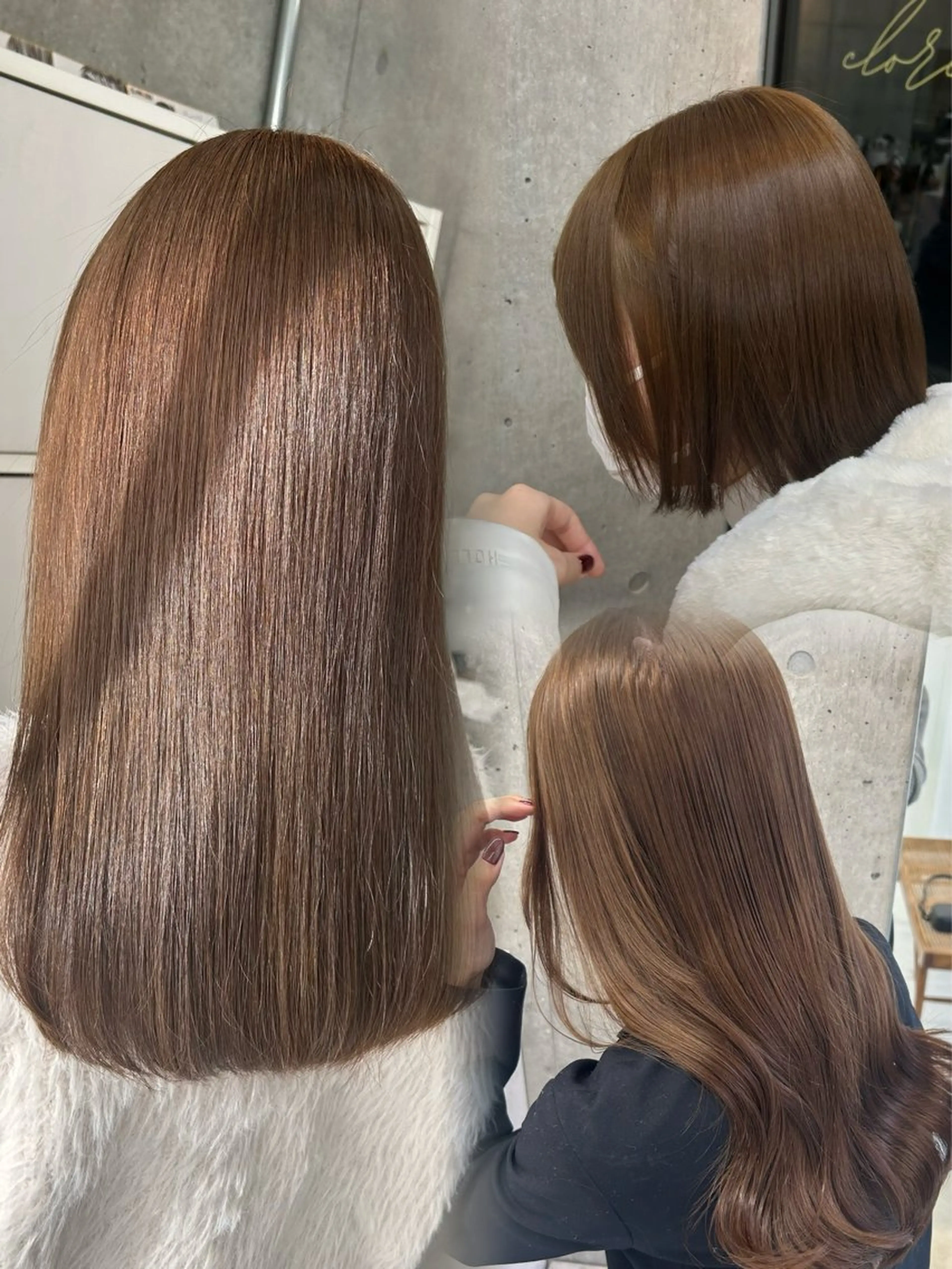 セミロング 縮毛矯正 ヘアカラー トリートメント Lomalia Yuukaのヘアスタイル