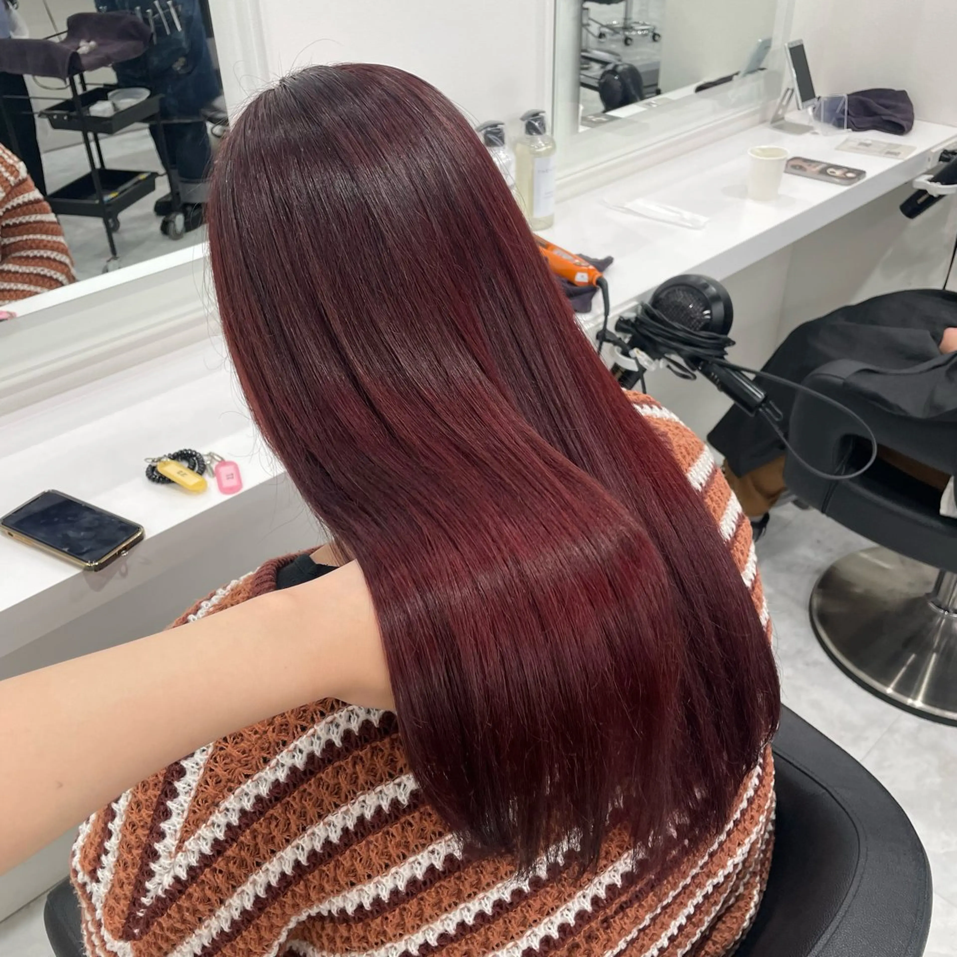 ロング カラー ヘアカラー トリートメント ヘッドスパ 🪞韓国🤍大人っぽ 艶髪🤍FRUITSのヘアスタイル