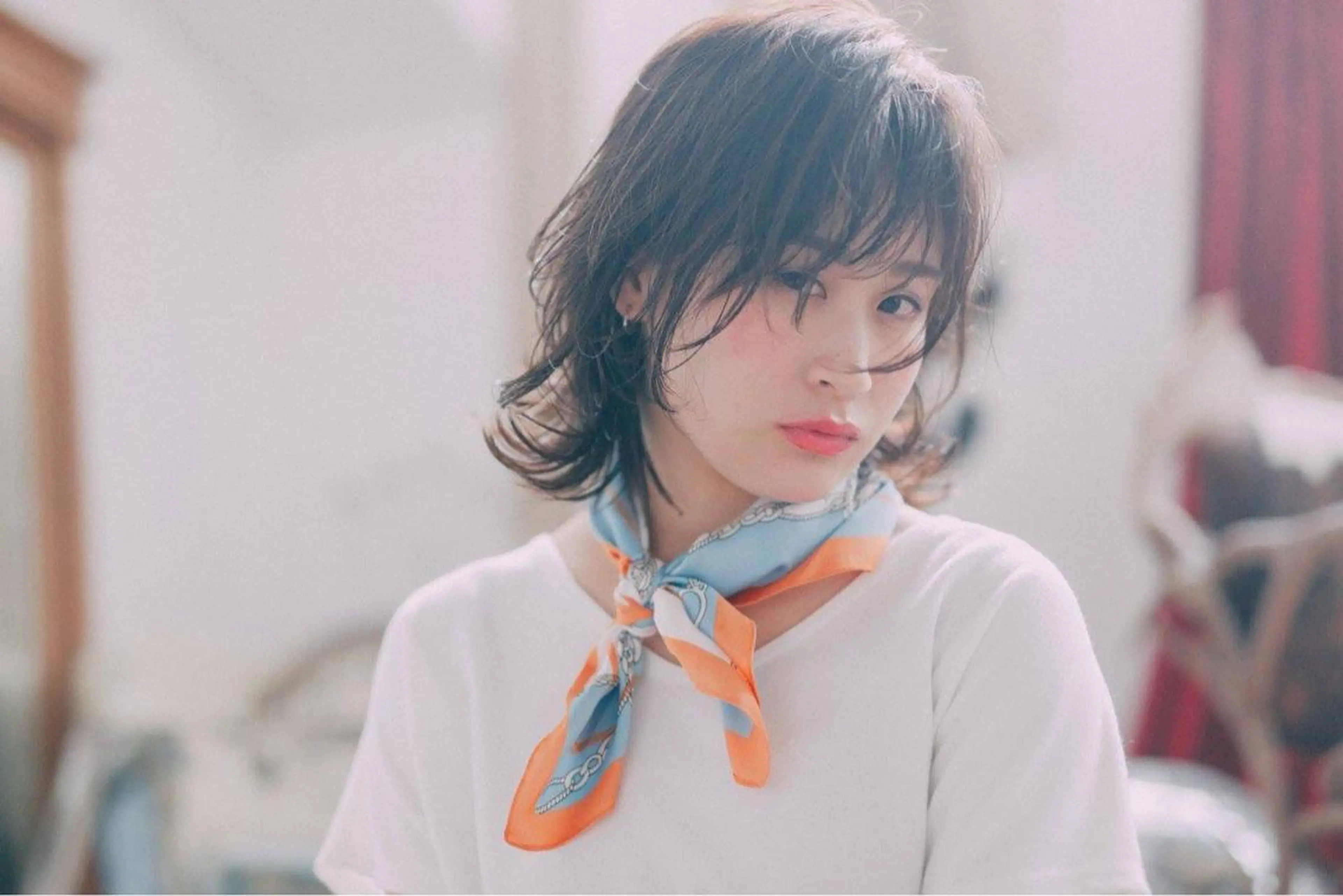 ミディアム パーマ 林 里美のヘアスタイル