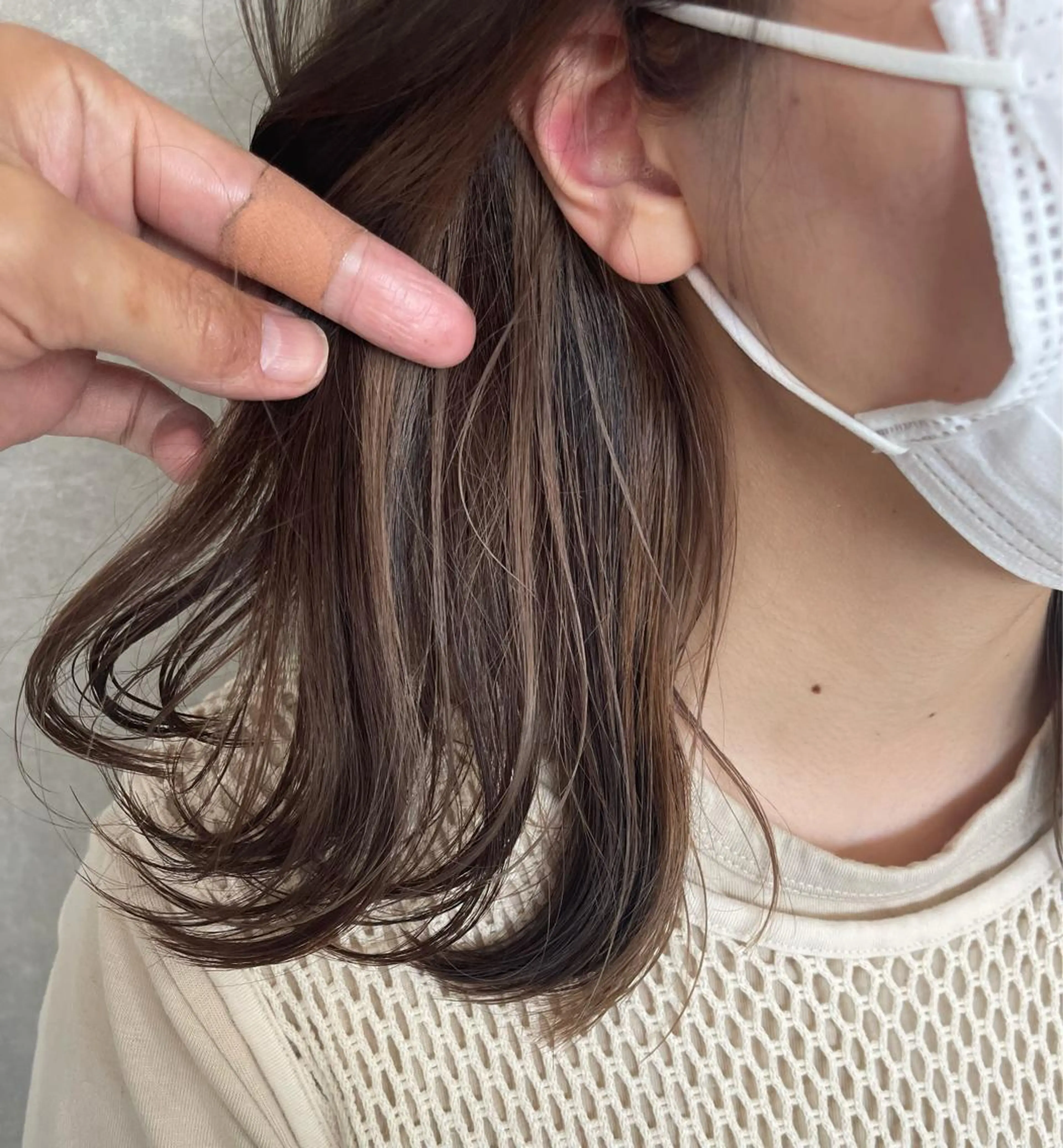 ミディアム カット ヘアカラー トリートメント mood tatemachiのヘアスタイル