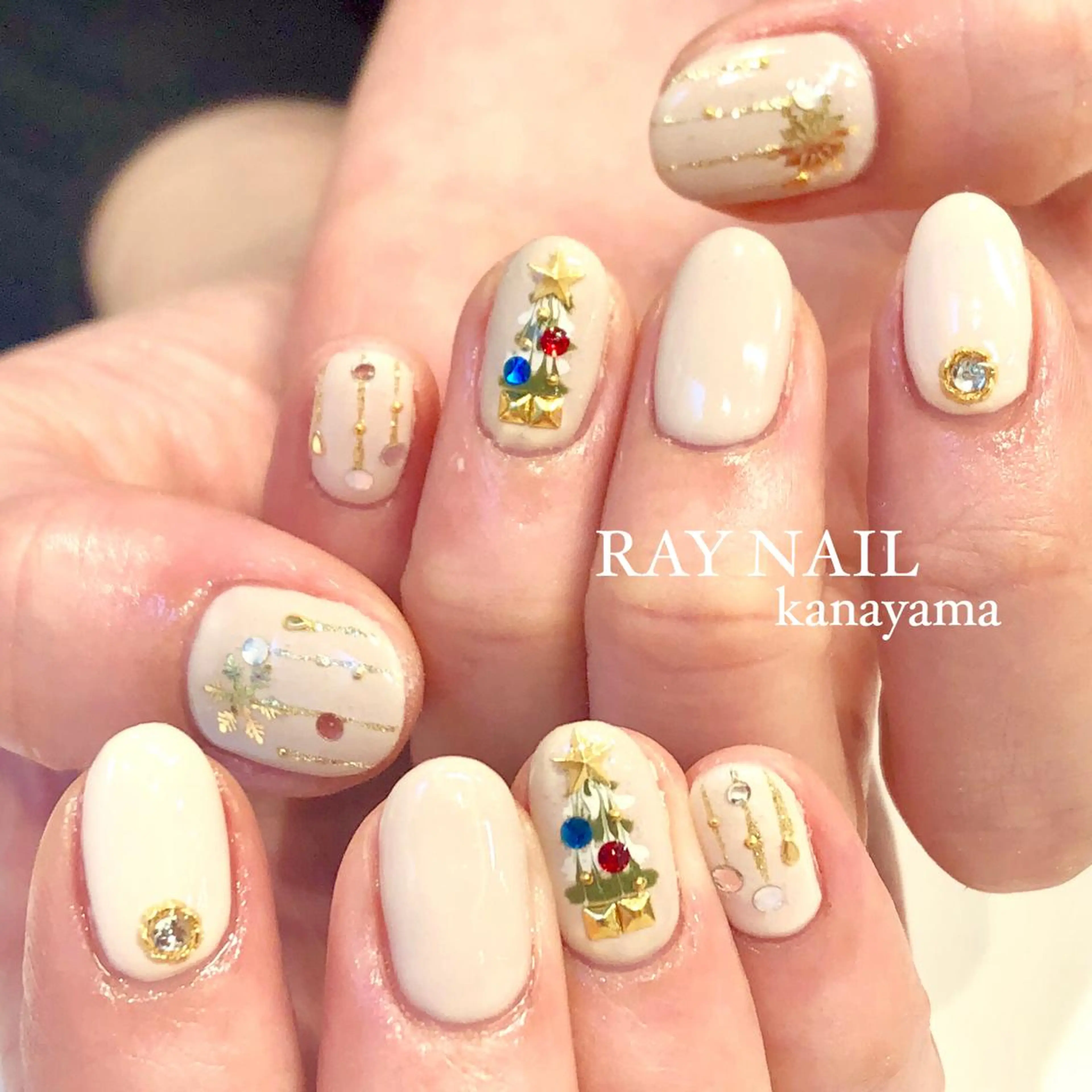 ネイル 冬ネイル クリスマス Arowa 伊田のネイルデザイン