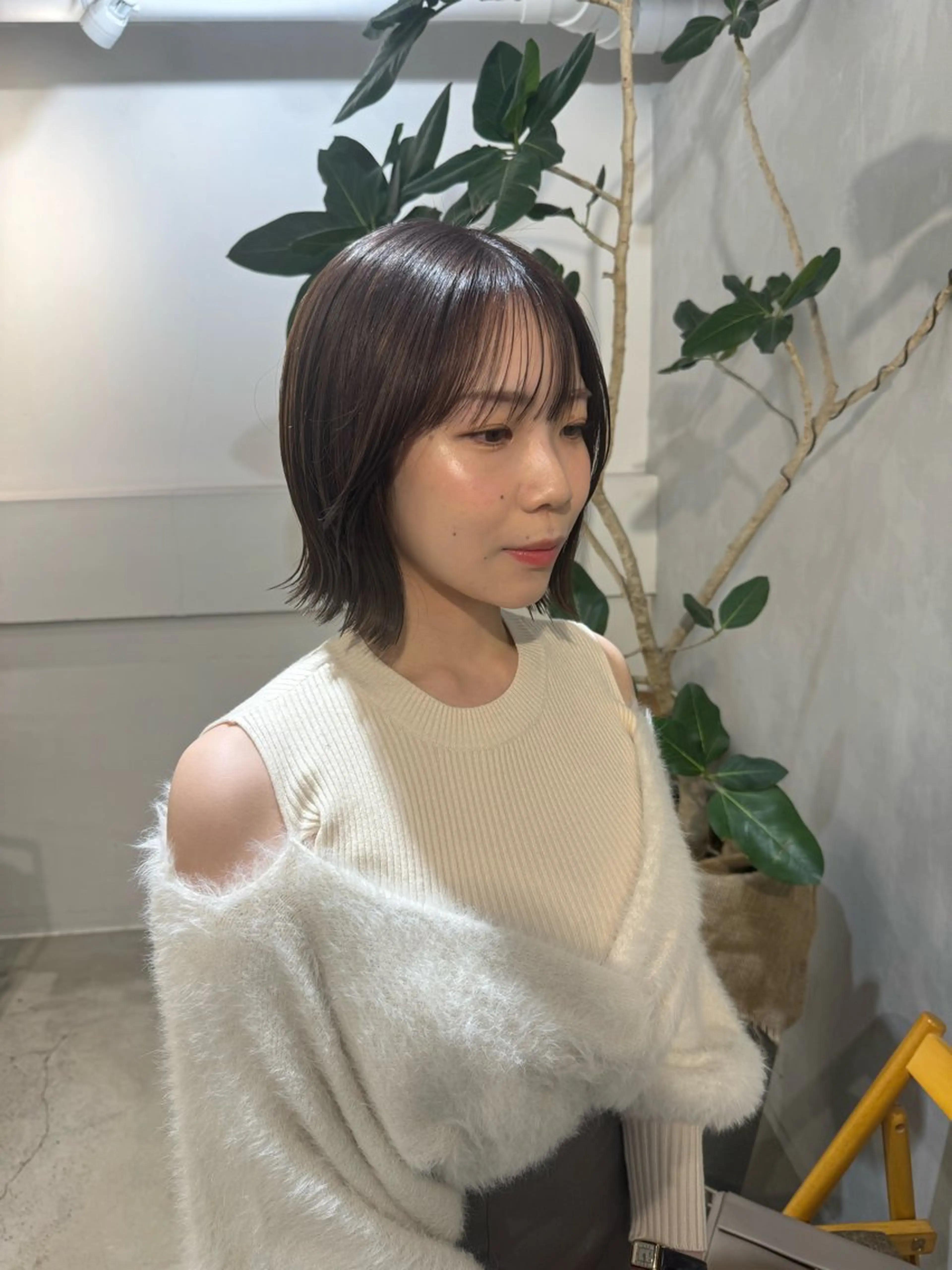 セミロング カット ヘアカラー トリートメント 顔周りcut・ご相談 ＝新宿しずく🇰🇷のヘアスタイル