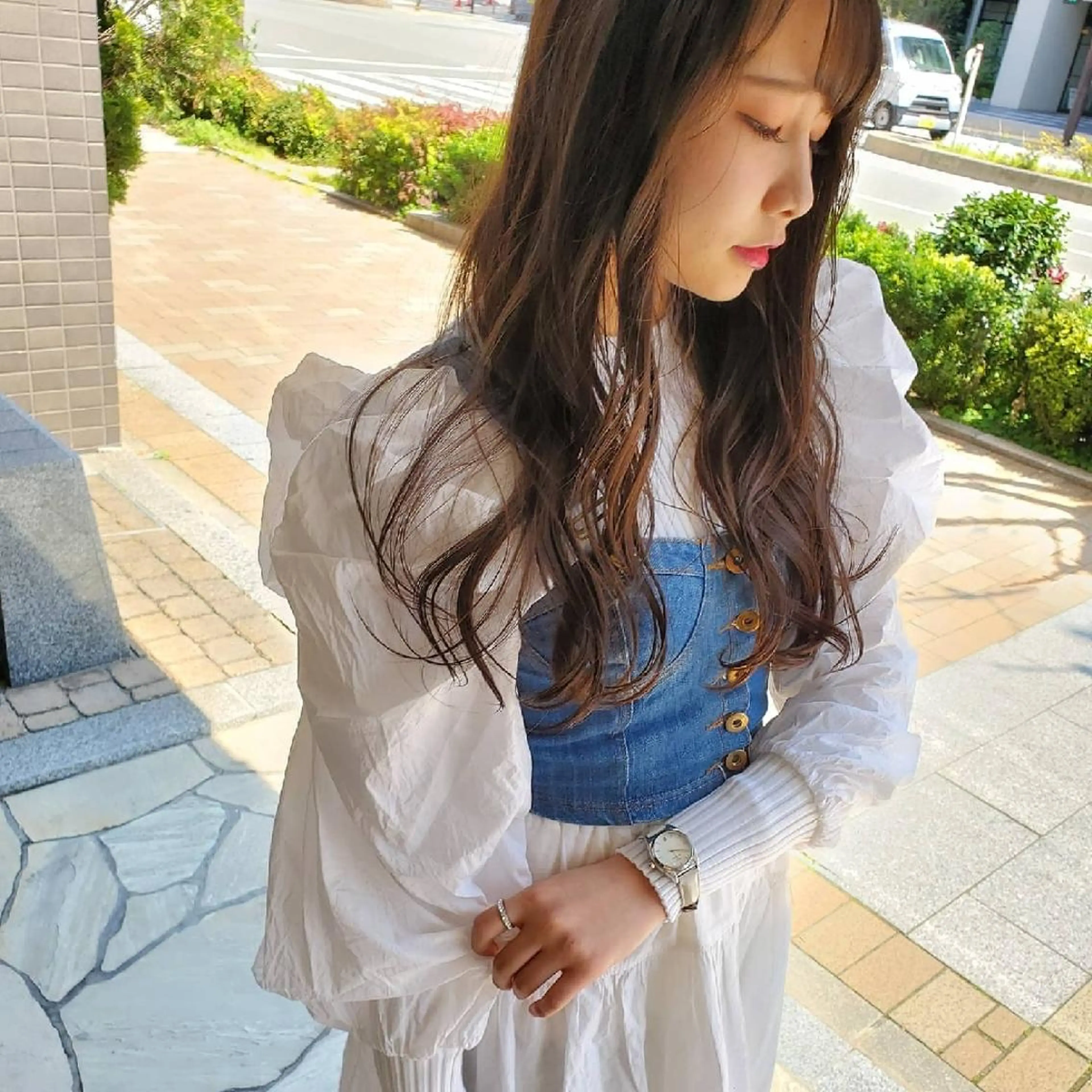 ロング カラー ヘアアレンジ See by merのマツエク・マツパデザイン