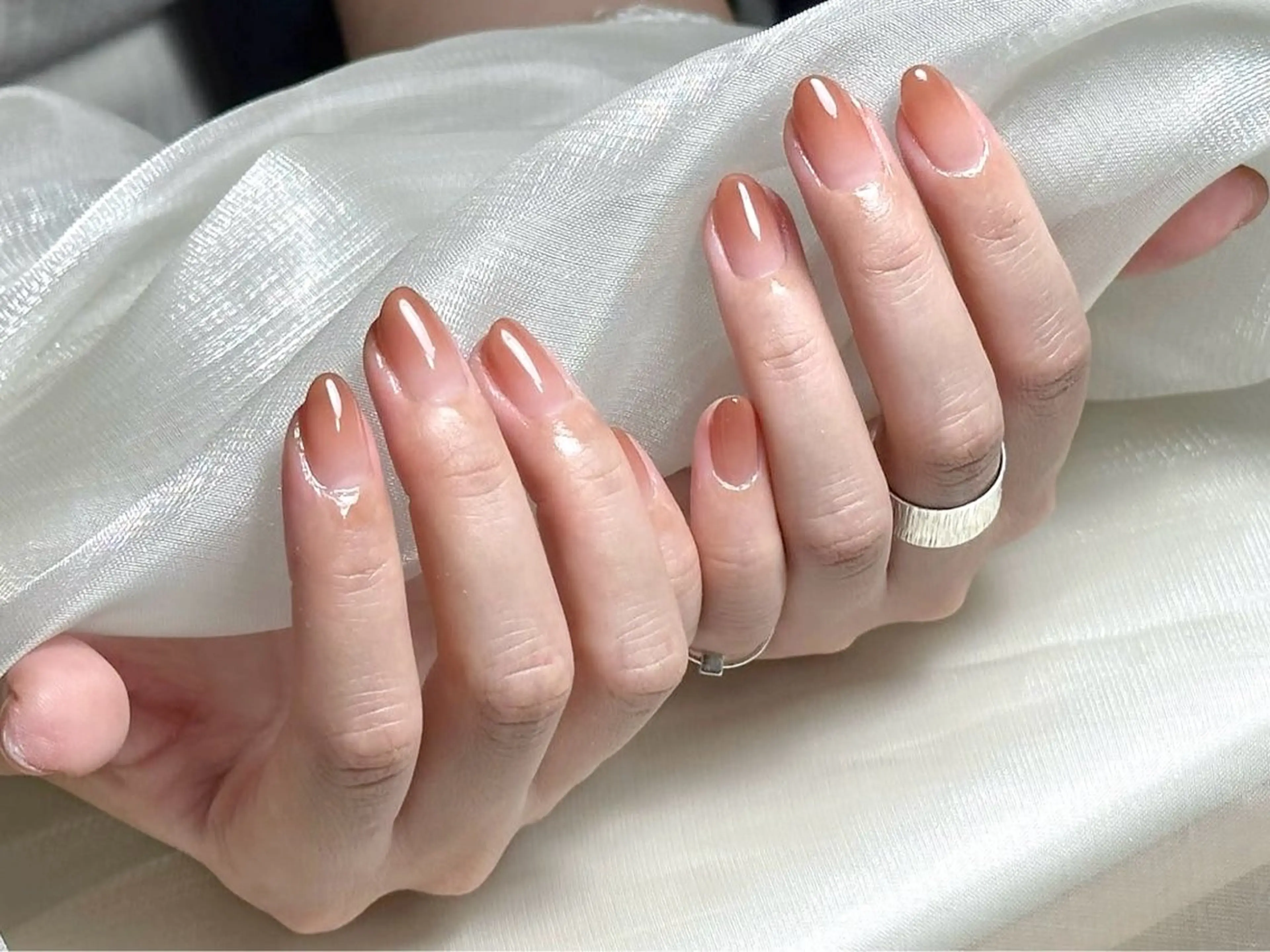 ネイル 長さ出し フレンチネイル グラデーション マグネットネイル マグネットフレンチ ハンドネイル ハンドケア ⭐️Dreamy Nail⭐️のネイルデザイン