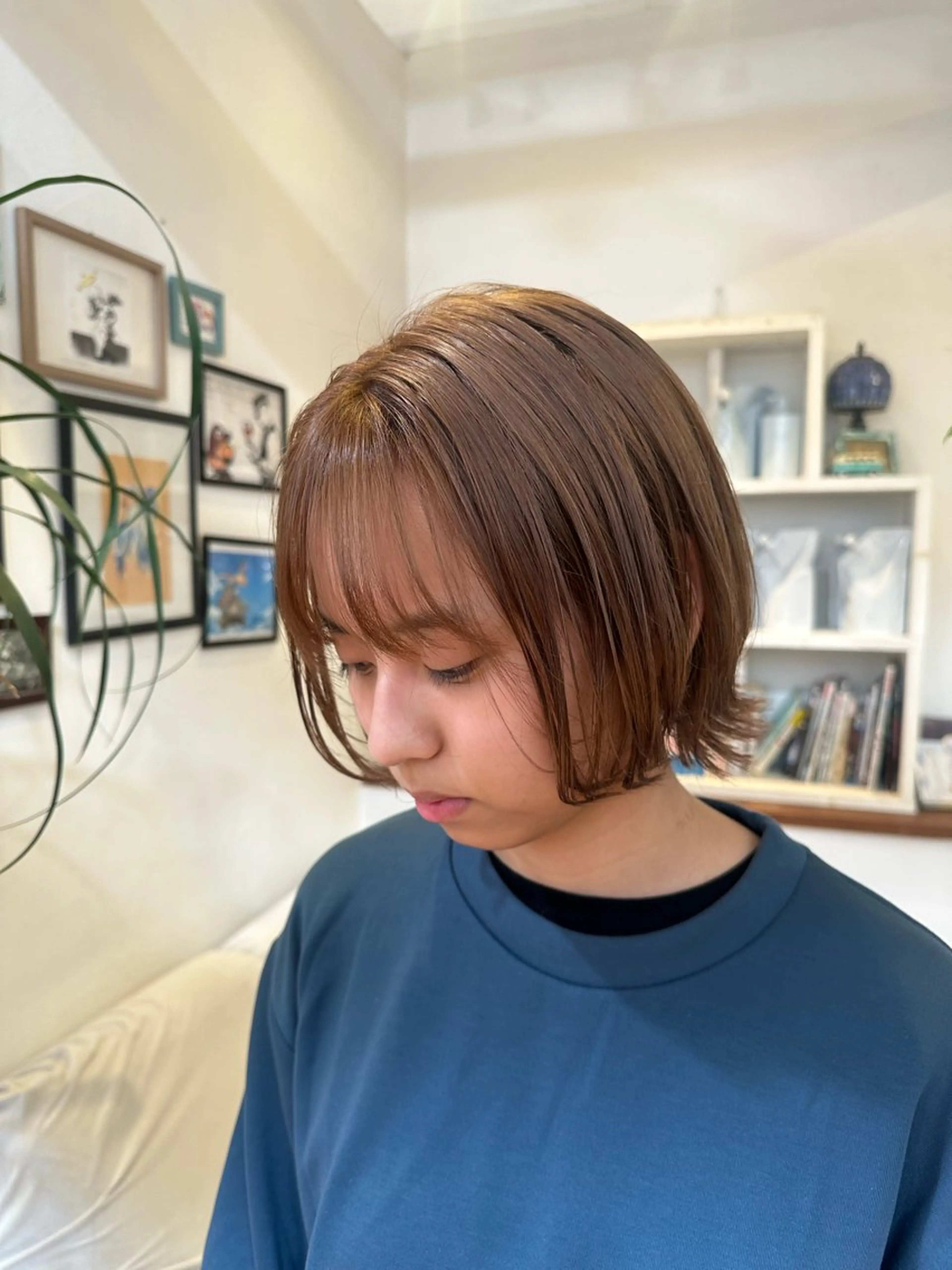 ミディアム カラー カット ヘアカラー トリートメント KAKERU/ボブ/ ショート/パーマ🌱のヘアスタイル