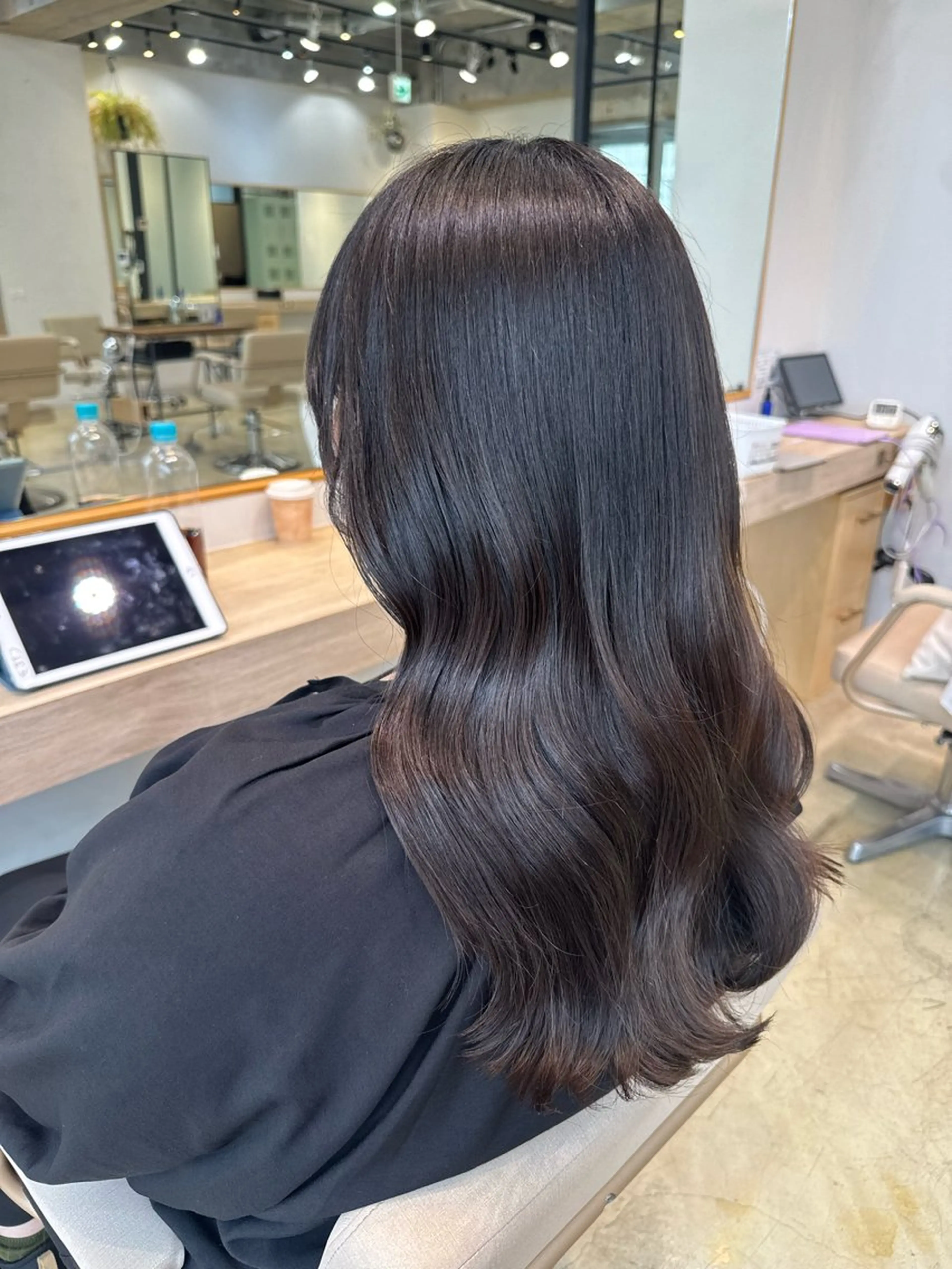 【土曜日🆖】🎀カット+ワンカラー+Aujua4stepトリートメント🎀超音波アイロンつき🫧の写真