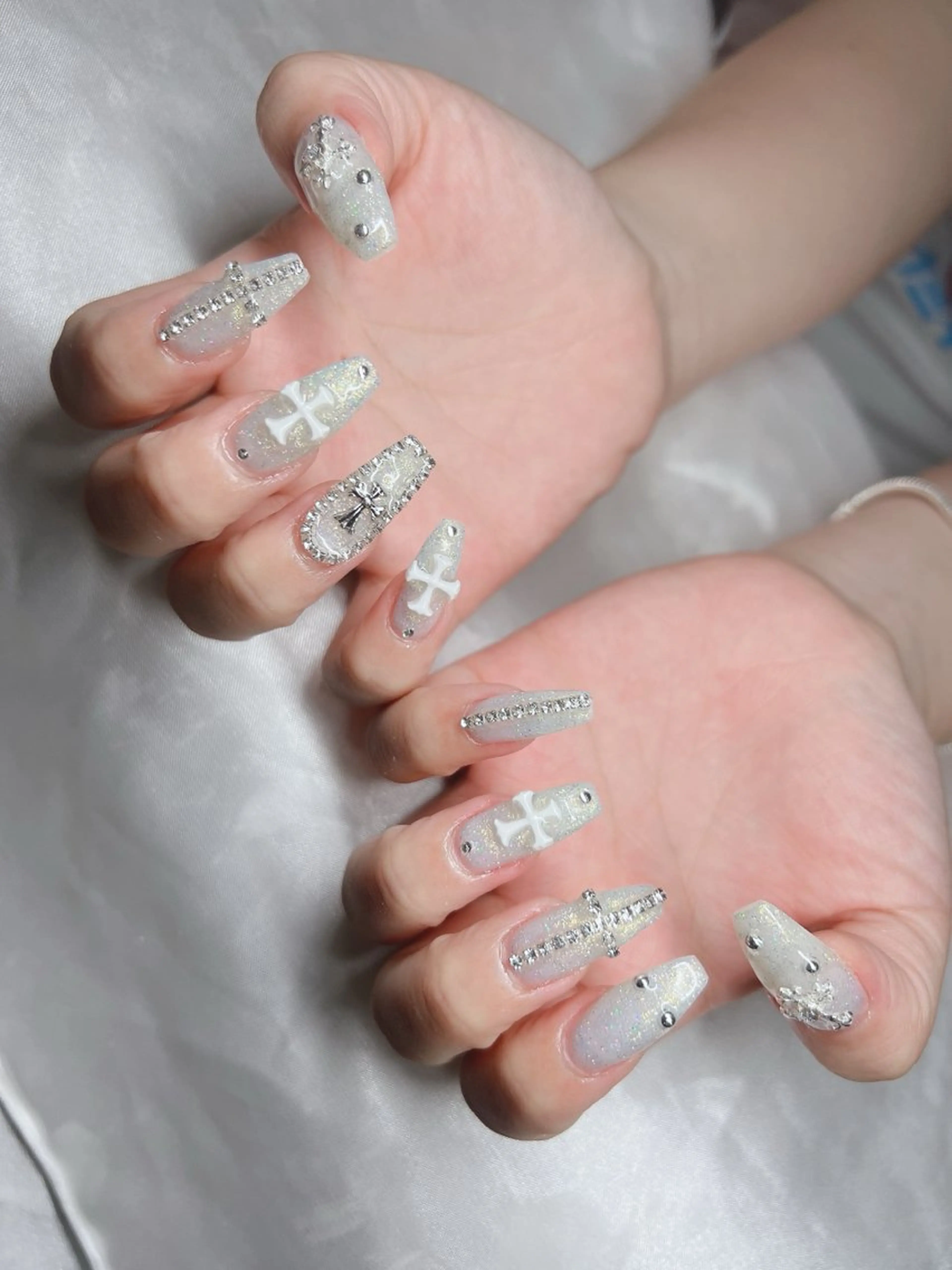 ネイル 長さ出し グラデーション キラキラネイル マグネットネイル ニュアンスネイル ハンドネイル Lee Nails チップ長さだし専門店のネイルデザイン
