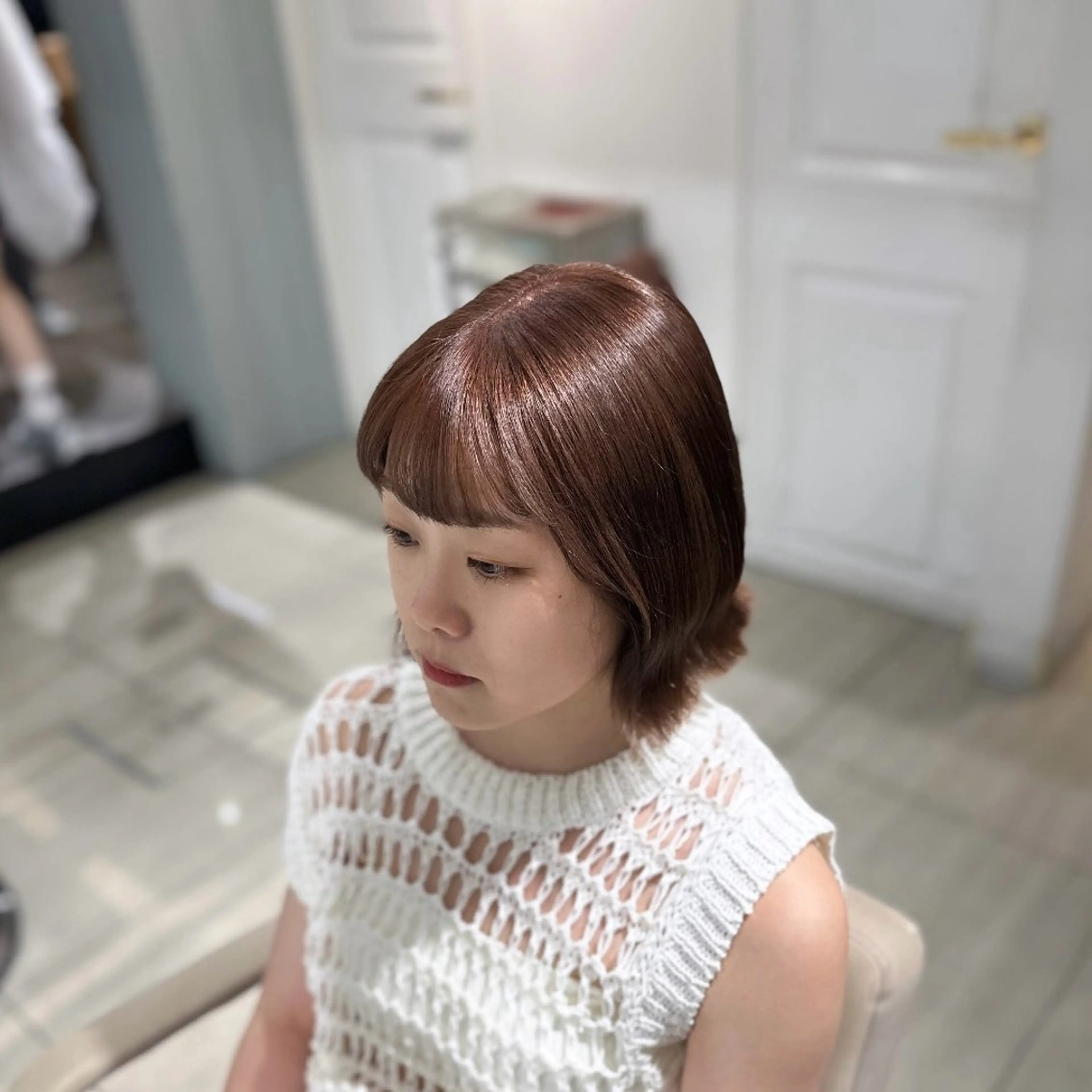 ショート カラー オレンジ marshu atre所属・髪質改善/韓国ヘア /natsuki🧸のヘアスタイル