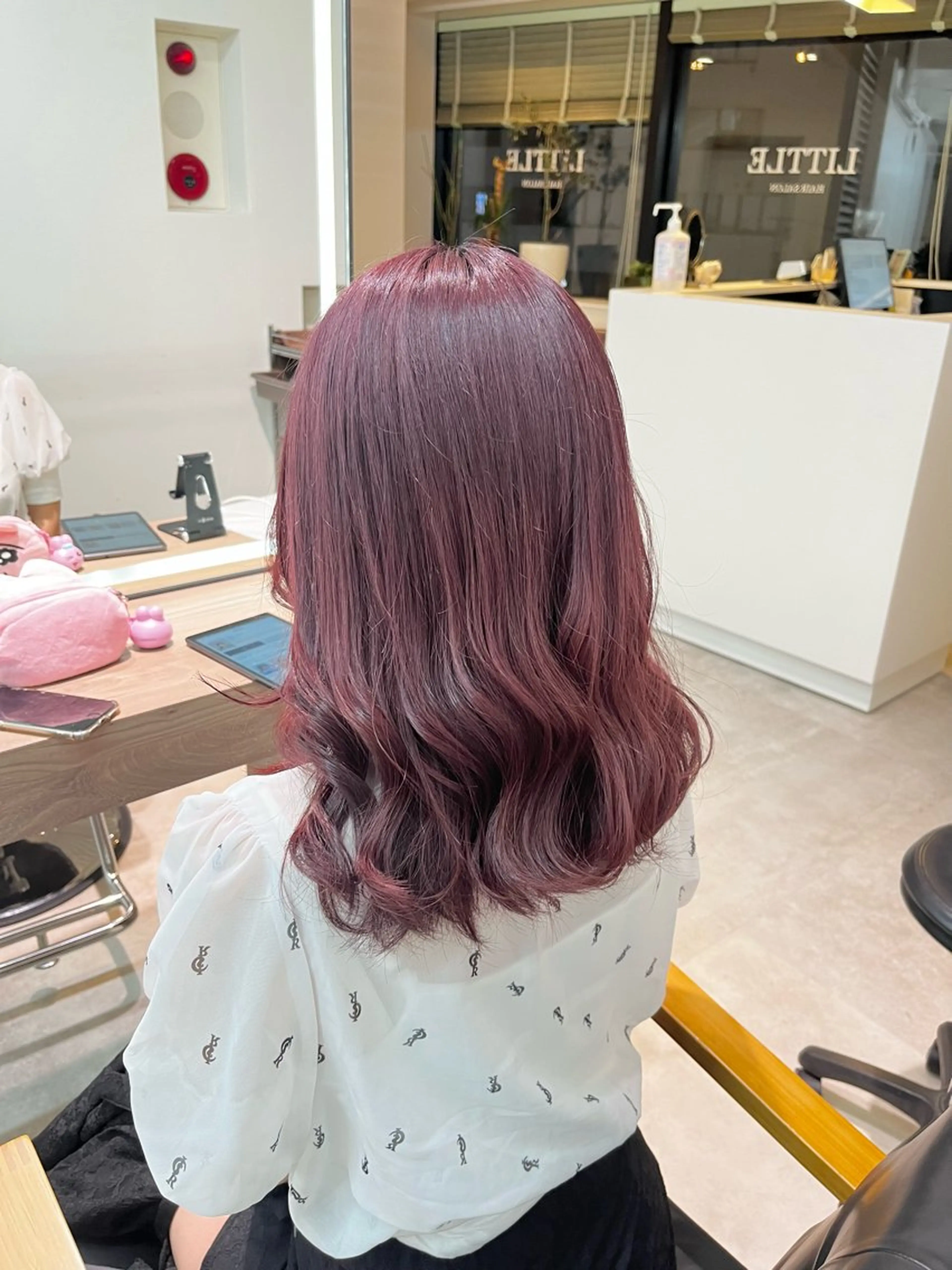 セミロング カラー ピンクカラー ﾚｲﾔｰ/ﾊｲﾄｰﾝ ೀユイ🌙のヘアスタイル