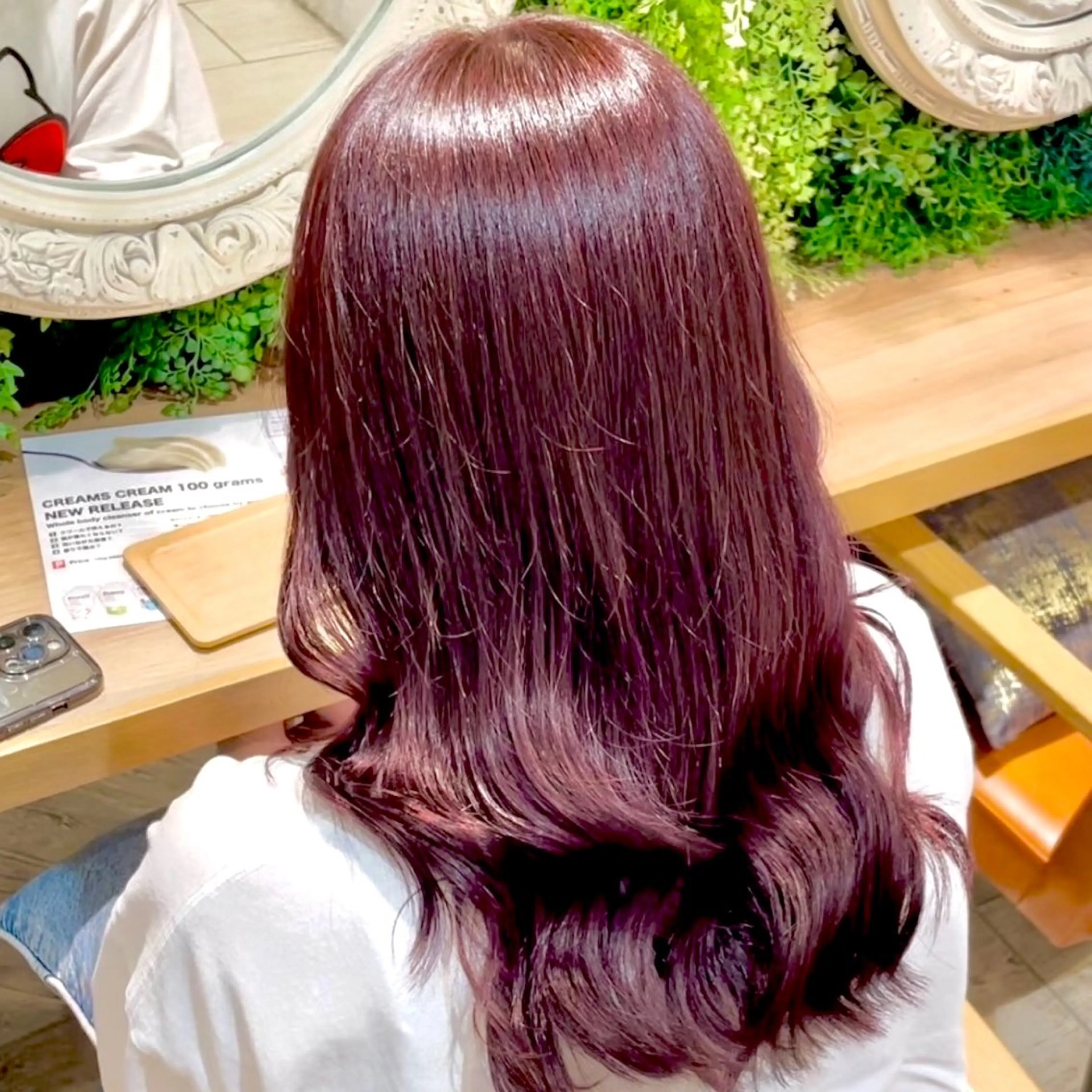 セミロング カラー 韓国｜暖色カラー ｜横浜｜まなとのヘアスタイル