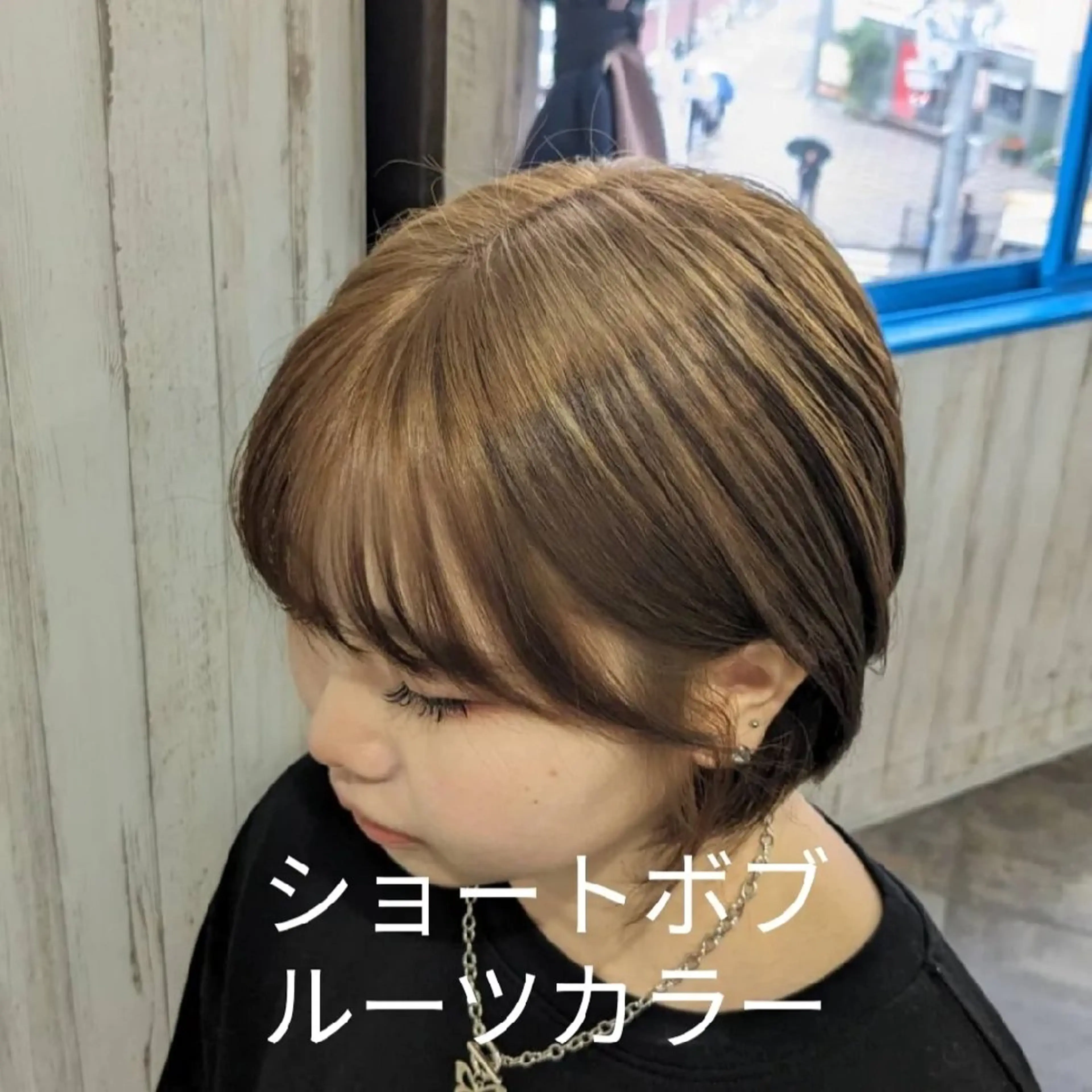 ショート カラー ボブレイヤー 丸みショート アディクシーカラー バレイヤージュ ベージュカラー カット ヘアカラー トリートメント 店長エノモト/メンズ /レイヤー支持率1位のヘアスタイル