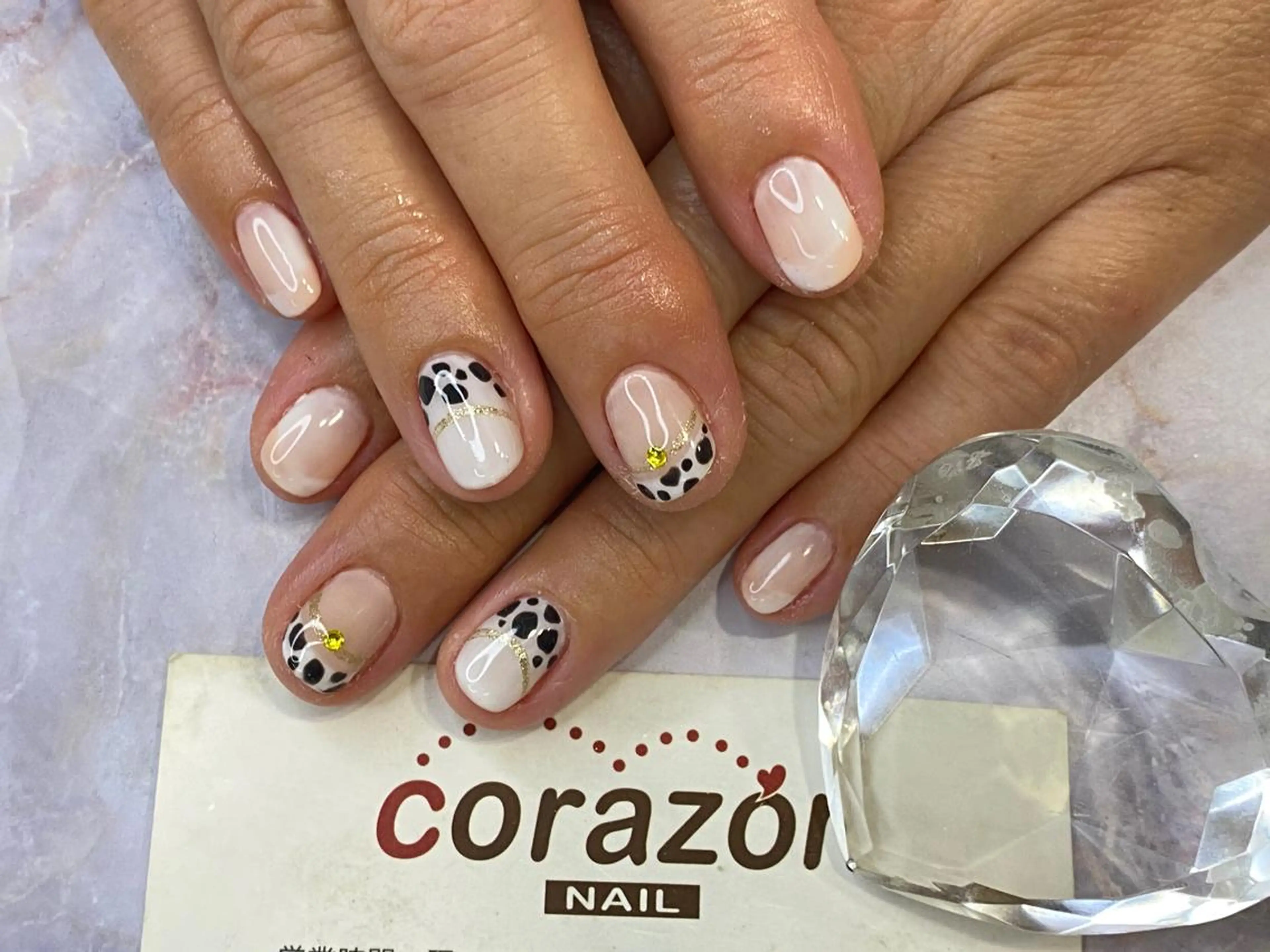 ネイル ドット フレンチネイル オンブレフレンチ ピンク ホワイト corazon所属・ネイリスト aicoのネイルデザイン