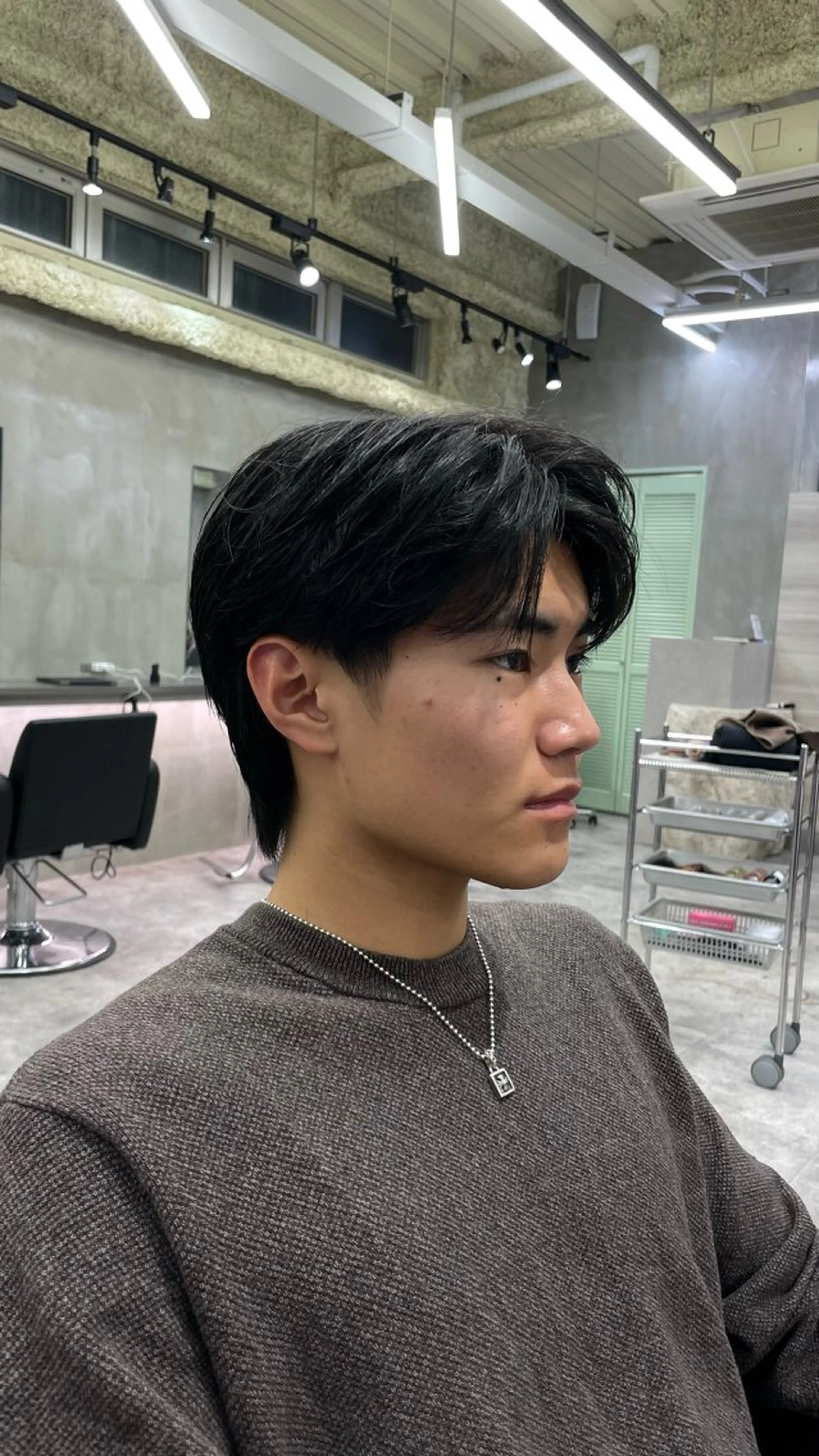 メンズ フェザーパーマ メンズパーマ カット the path Seiyaのヘアスタイル