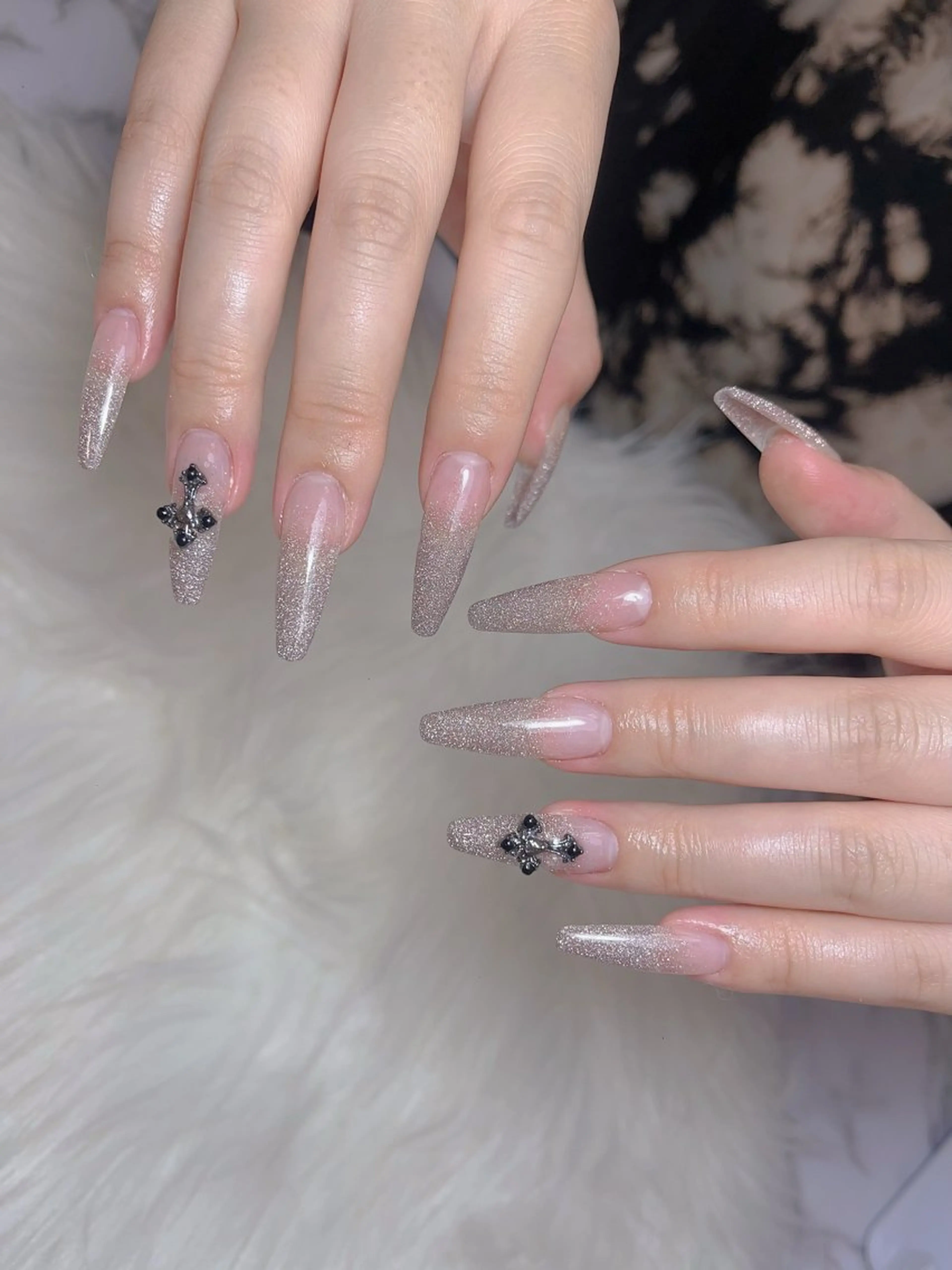 ネイル フレンチネイル ハート 韓国ネイル レース ニュアンスネイル ハンドネイル ハンドケア ボニー Coco nailのネイルデザイン