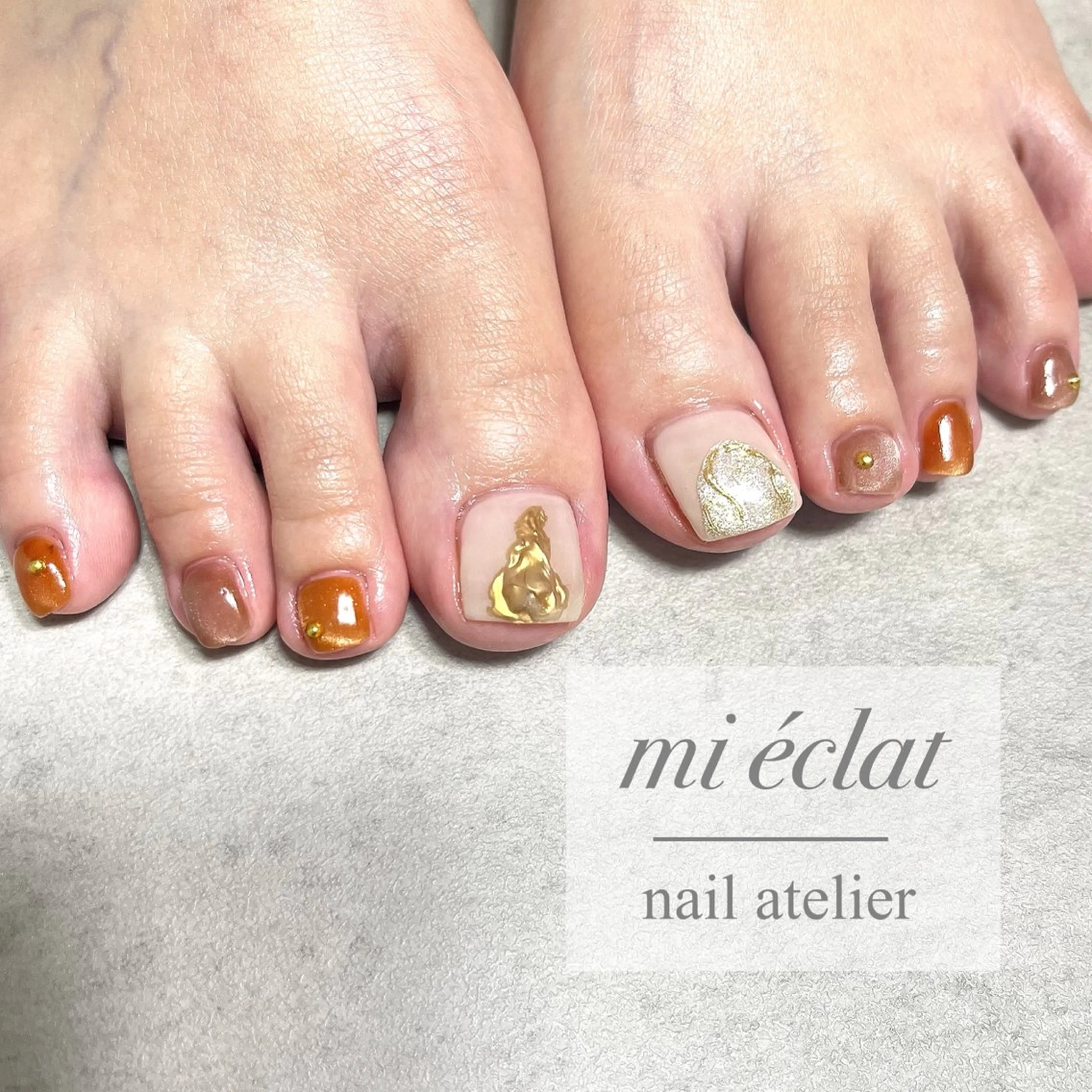 ネイル アートネイル フットネイル マグネットネイル ニュアンスネイル フットネイル mi éclat ミ　エクラのネイルデザイン