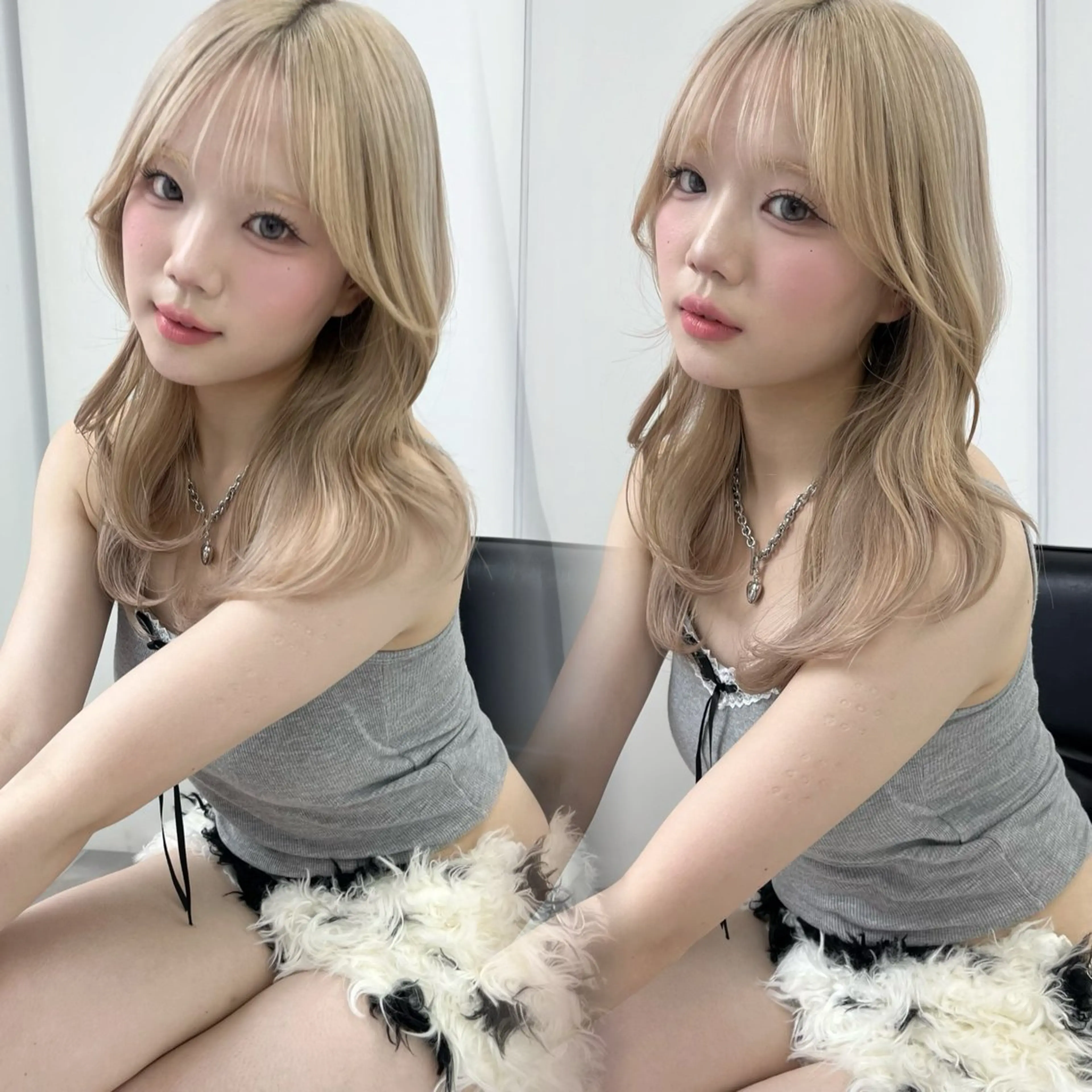 【🎀11月限定🎀】ダブルカラー(ブリーチ1回)+艶トリートメント ケアブリーチ変更+¥2200 ※ロング料金有の写真