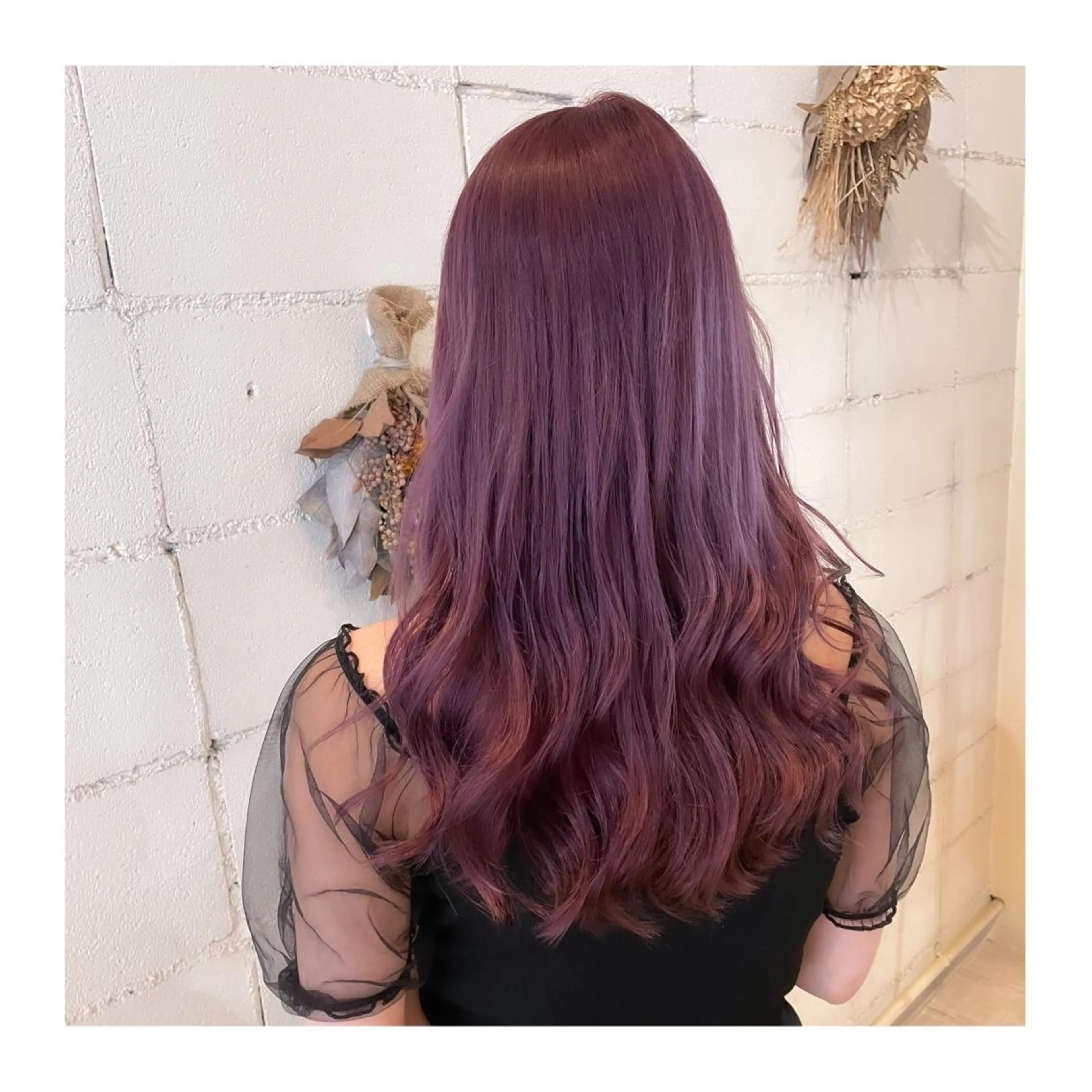 ロング カラー ブリーチ ケアブリーチ ラベンダーカラー ピンクカラー ピンクラベンダー カット ヘアカラー トリートメント ❁⃘ ち だ り さ ❁⃘のヘアスタイル