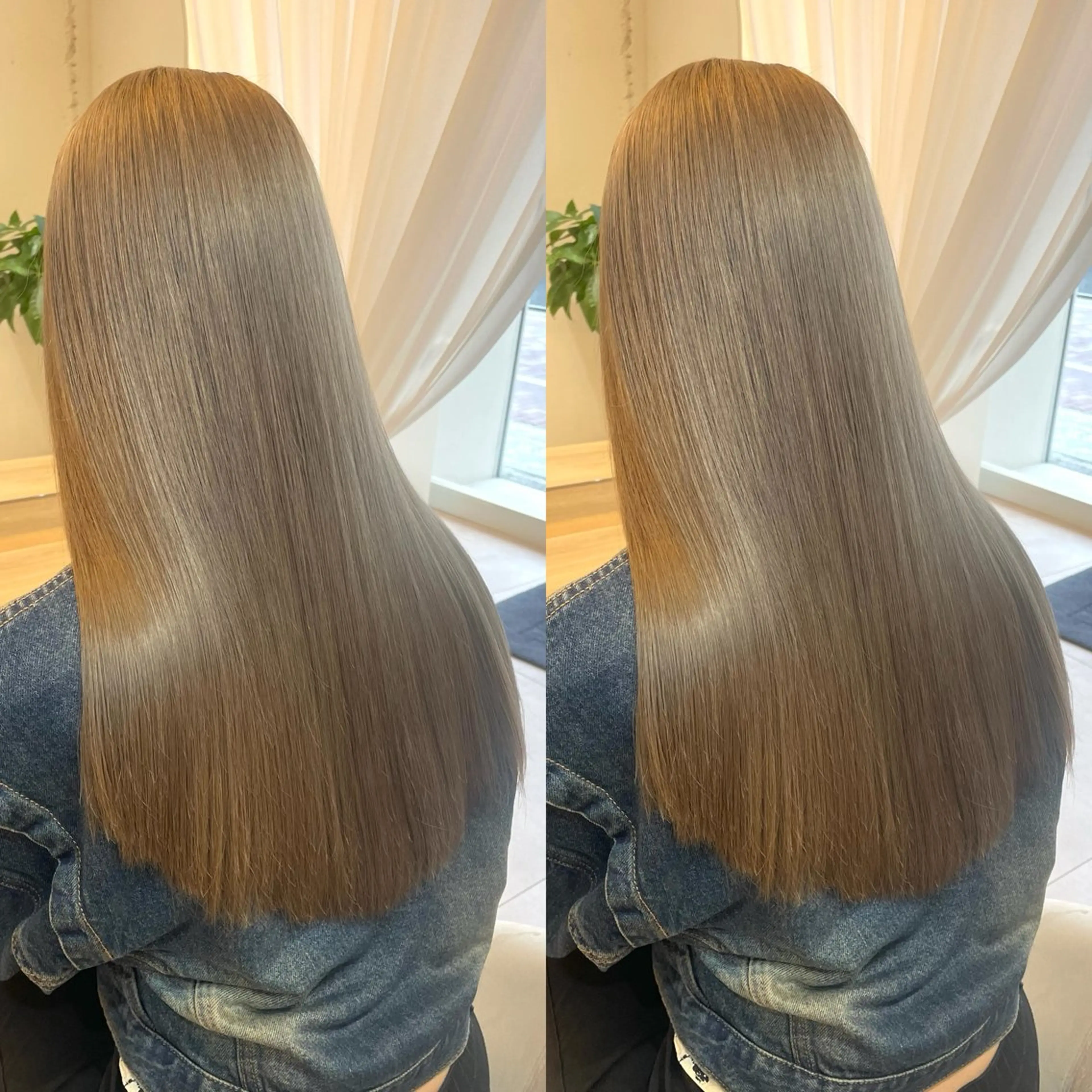 ロング カラー ベージュカラー ミルクティーベージュ ブリーチ無し透明感 カラー🦕まどかのヘアスタイル