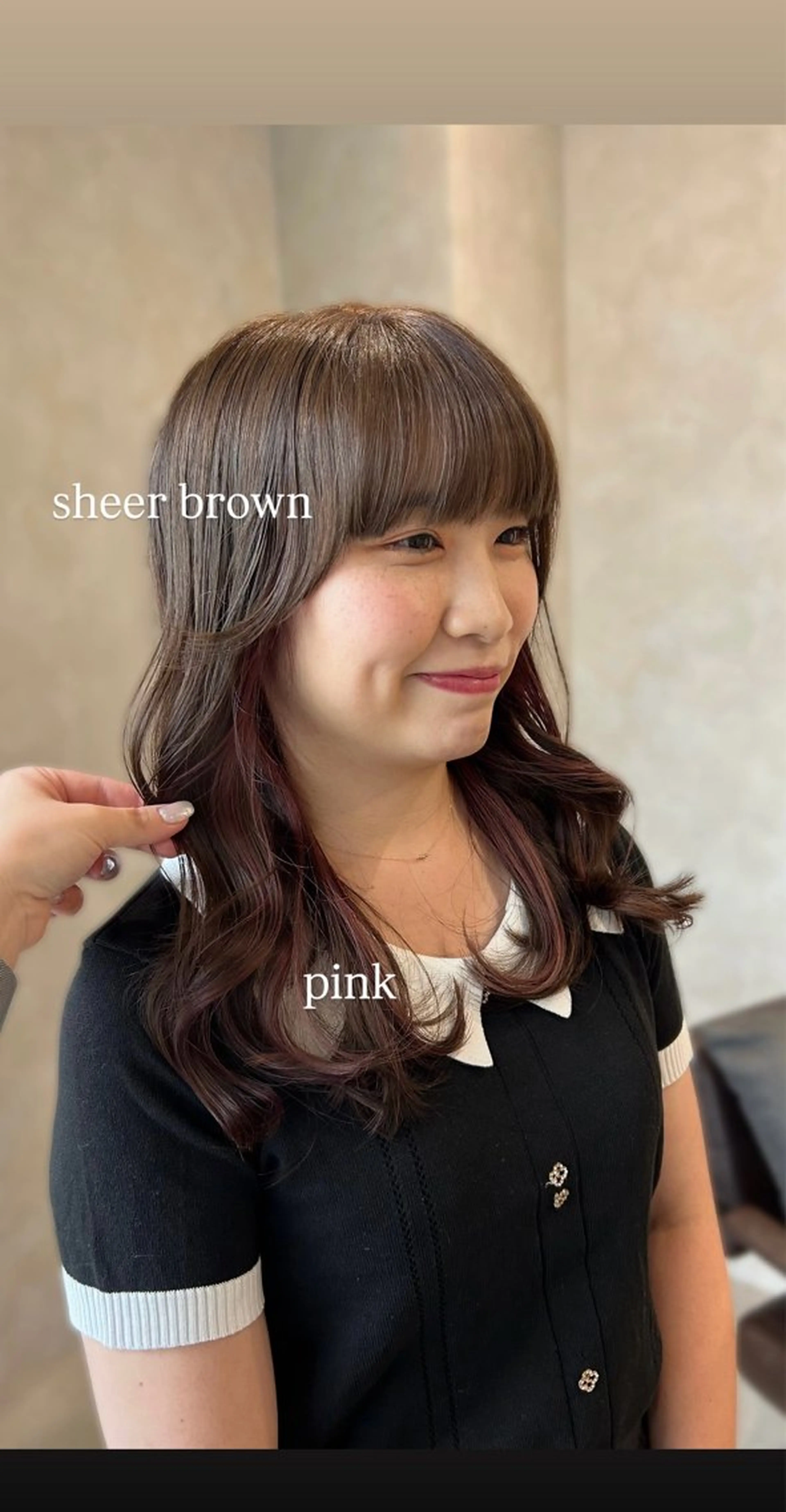 セミロング カラー 透明感カラー カット ヘアカラー トリートメント 梅田/顔周りカット /ボブ/RINKAのヘアスタイル