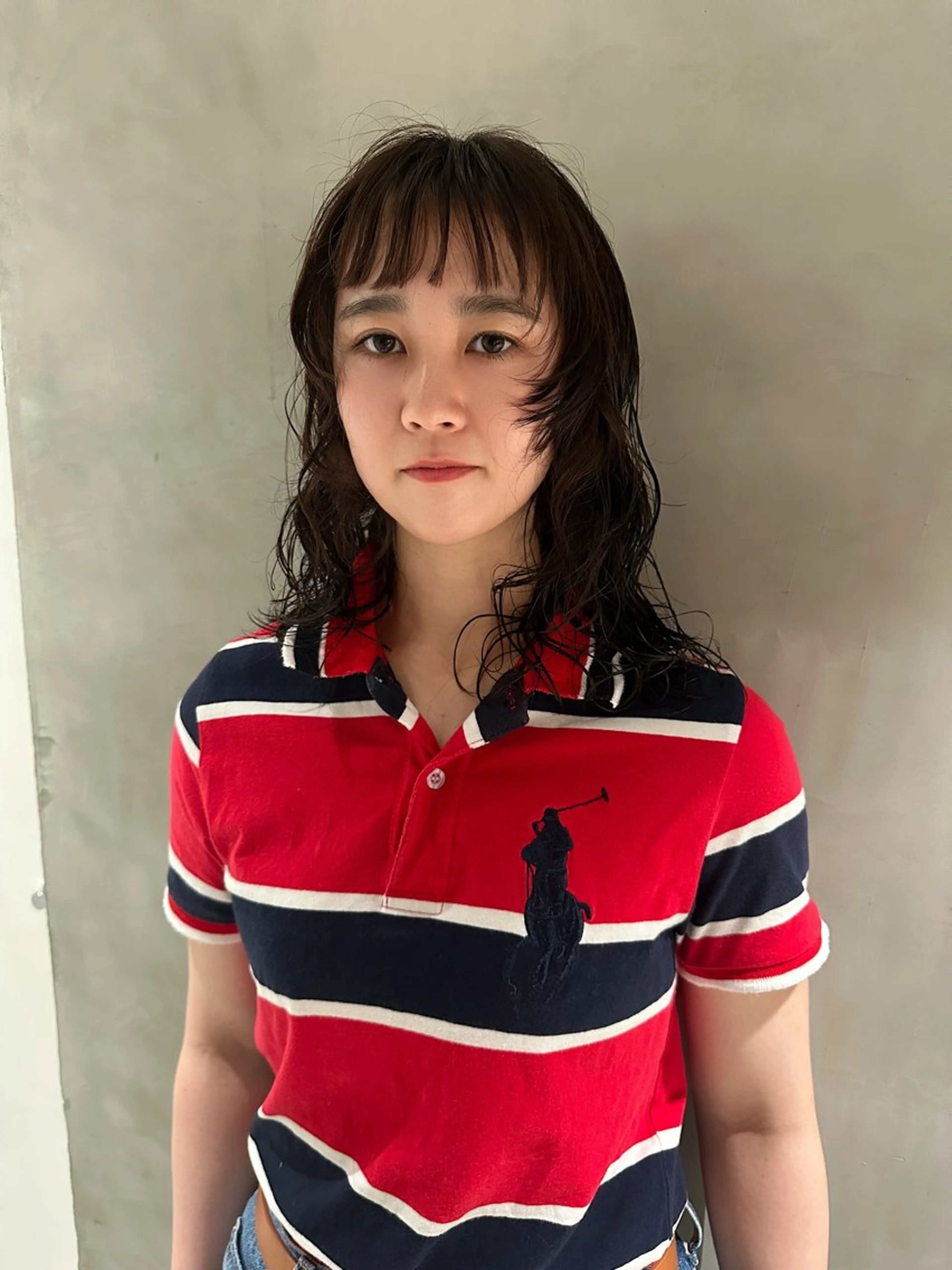 ミディアム パーマ パーマ 井上 翠月のヘアスタイル
