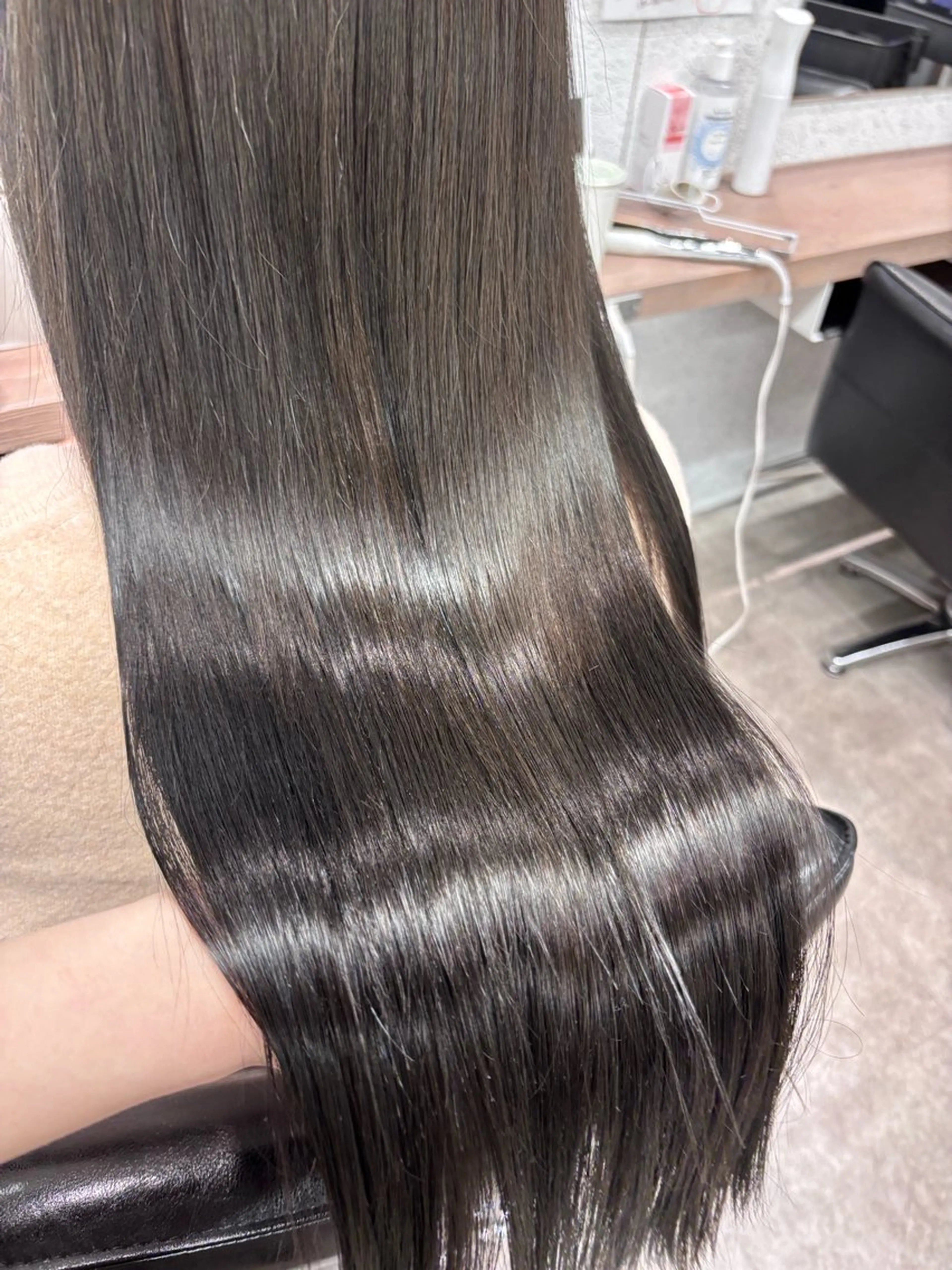 ロング カラー グレージュ ボブ/透明感カラー/ 髪質改善/🌙/ルナのヘアスタイル