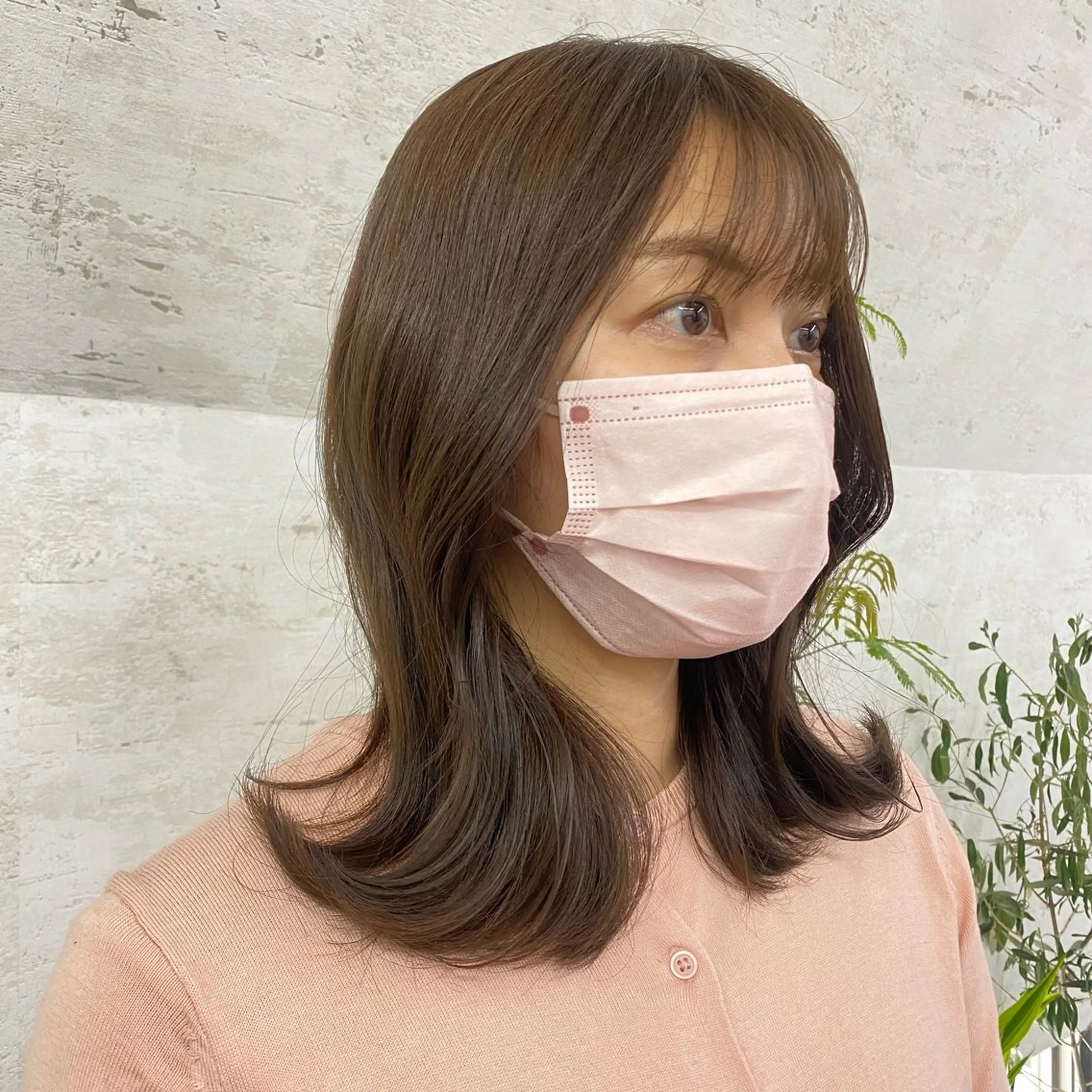 ミディアム カラー ブリーチ ハイトーンカラー ブリーチなしカラー 韓国風ヘア レイヤーカット Lay/カラーリスト Myuukaのヘアスタイル