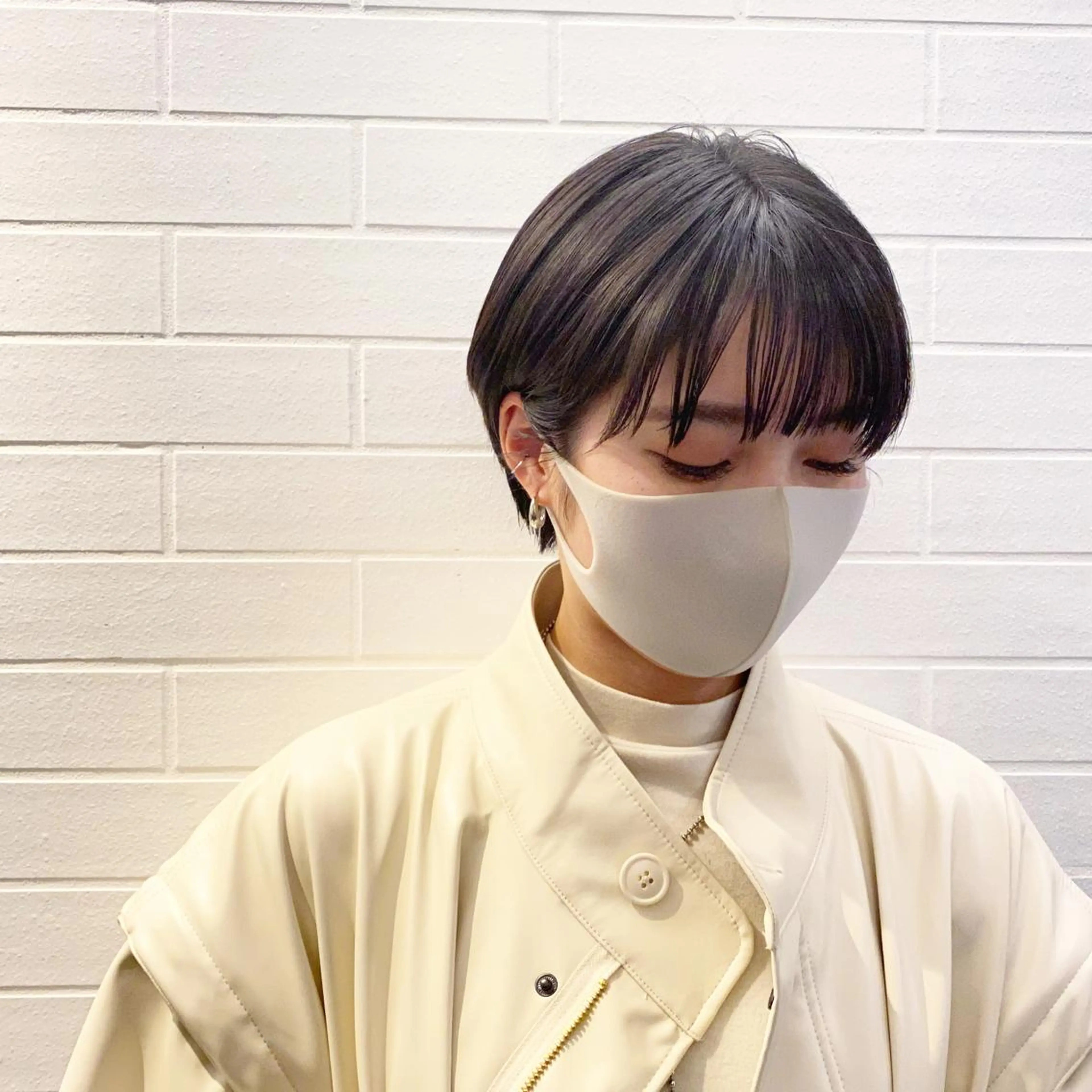 ショート ショートヘア LATTE所属・垢抜け顔周り／韓国 ヘア𝑺𝒂𝒌𝒊のヘアスタイル