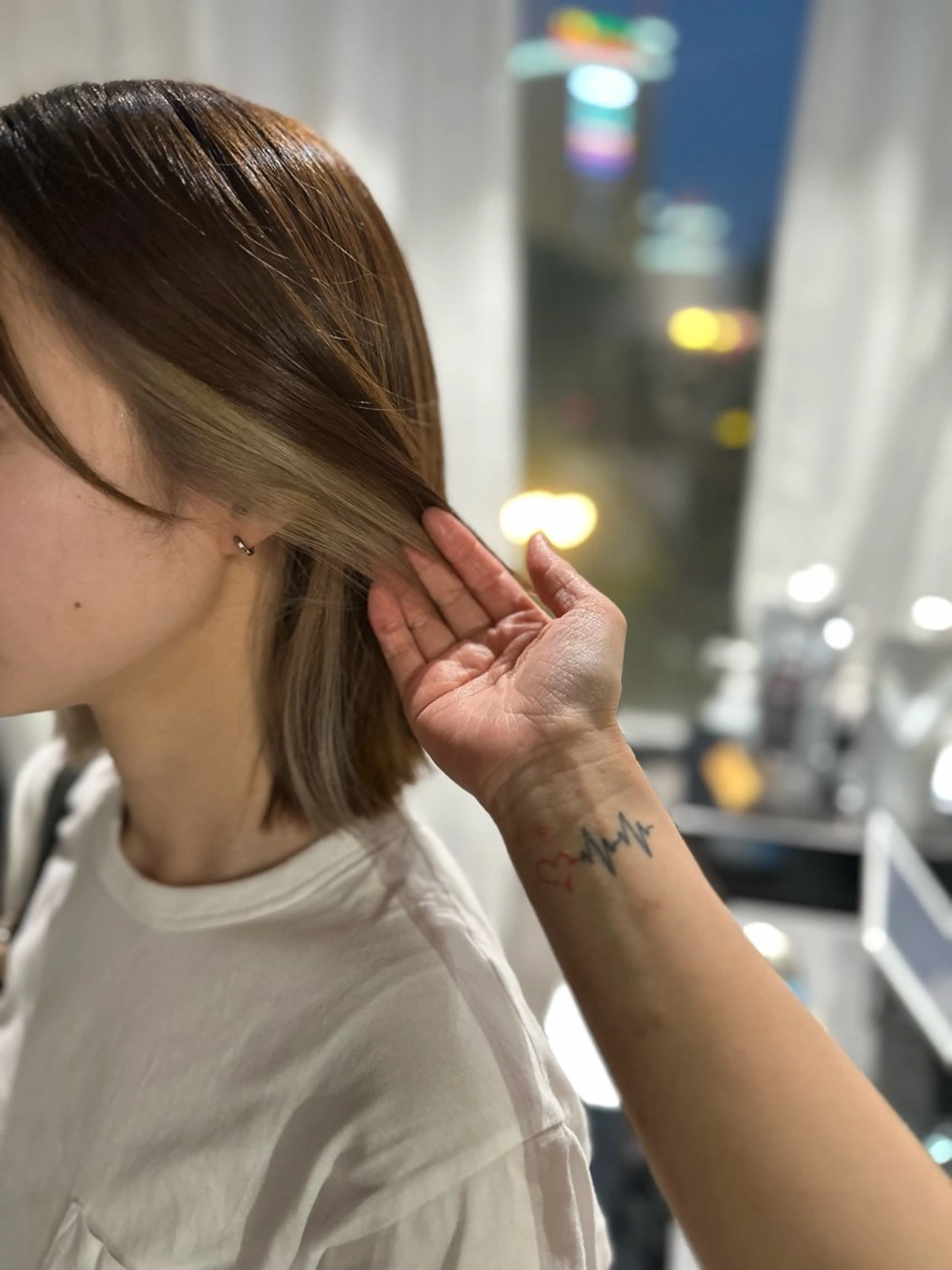 ミディアム カラー インナーカラー ヘアカラー トリートメント カラー/スパニスト 🐱ERI🐱のヘアスタイル
